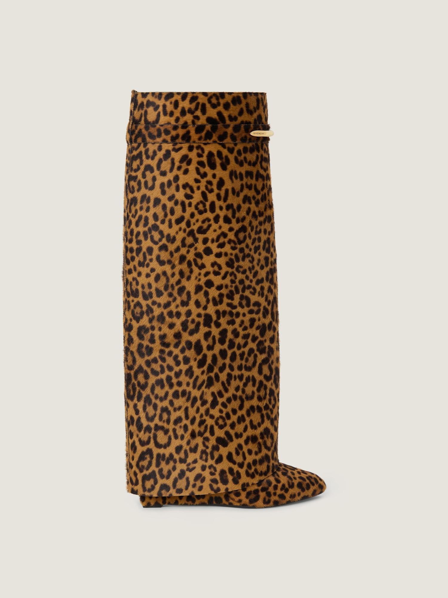 Shark Pinch boots in leopard pony-effect leather