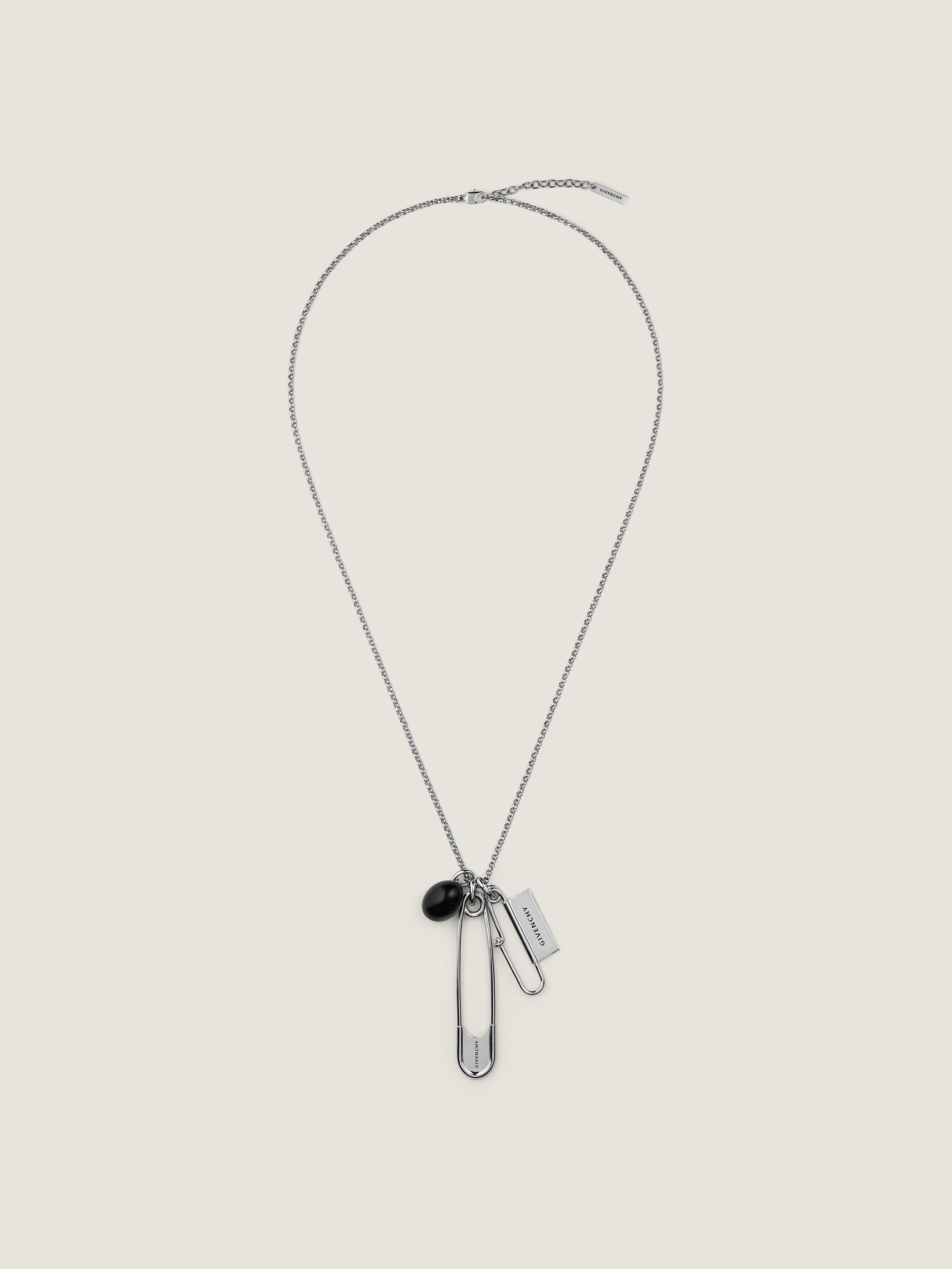 Givenchy Pin Necklace In Metal In Silver