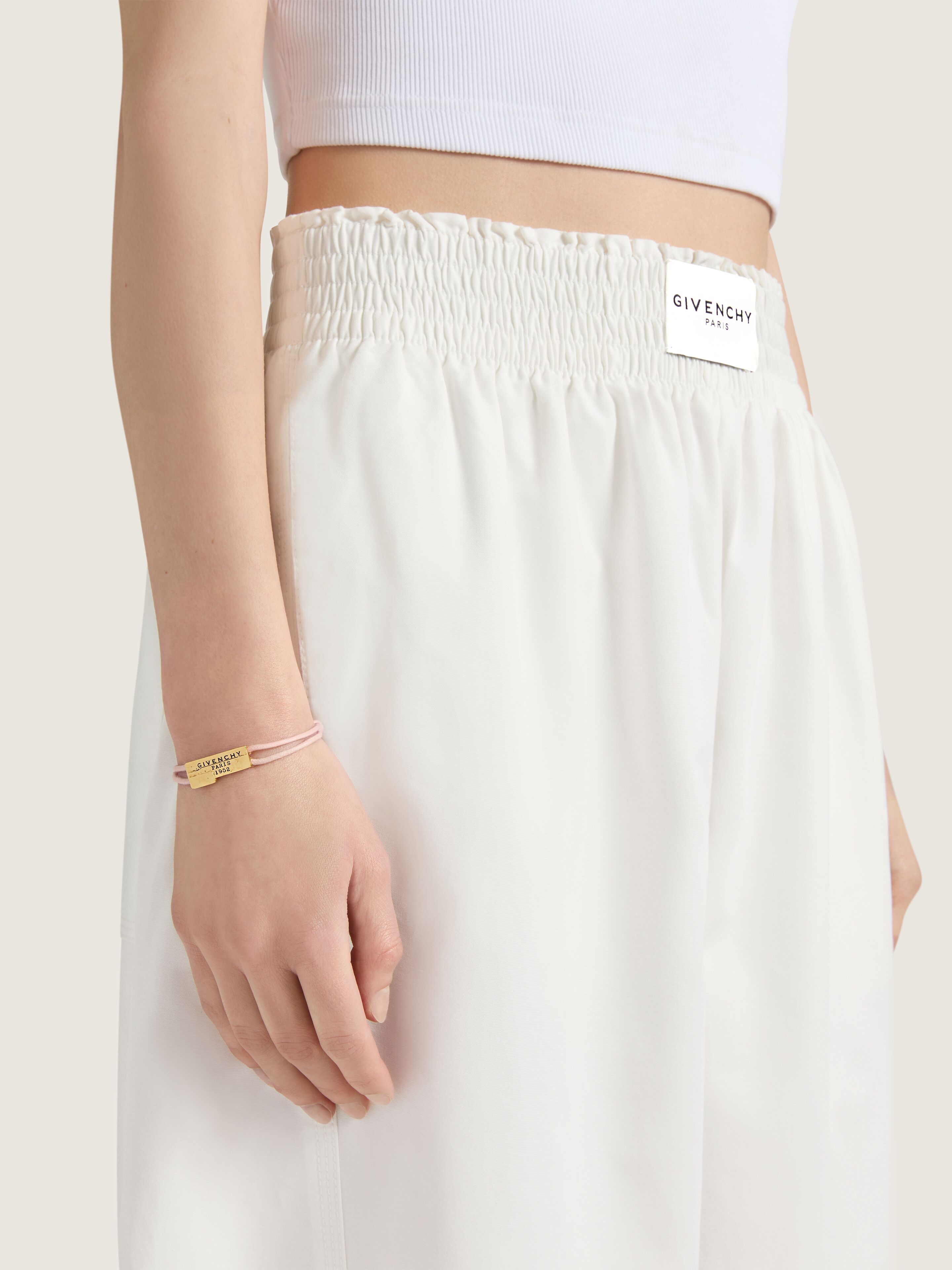 Givenchy Tape cord bracelet in cotton and metal | Givenchy US