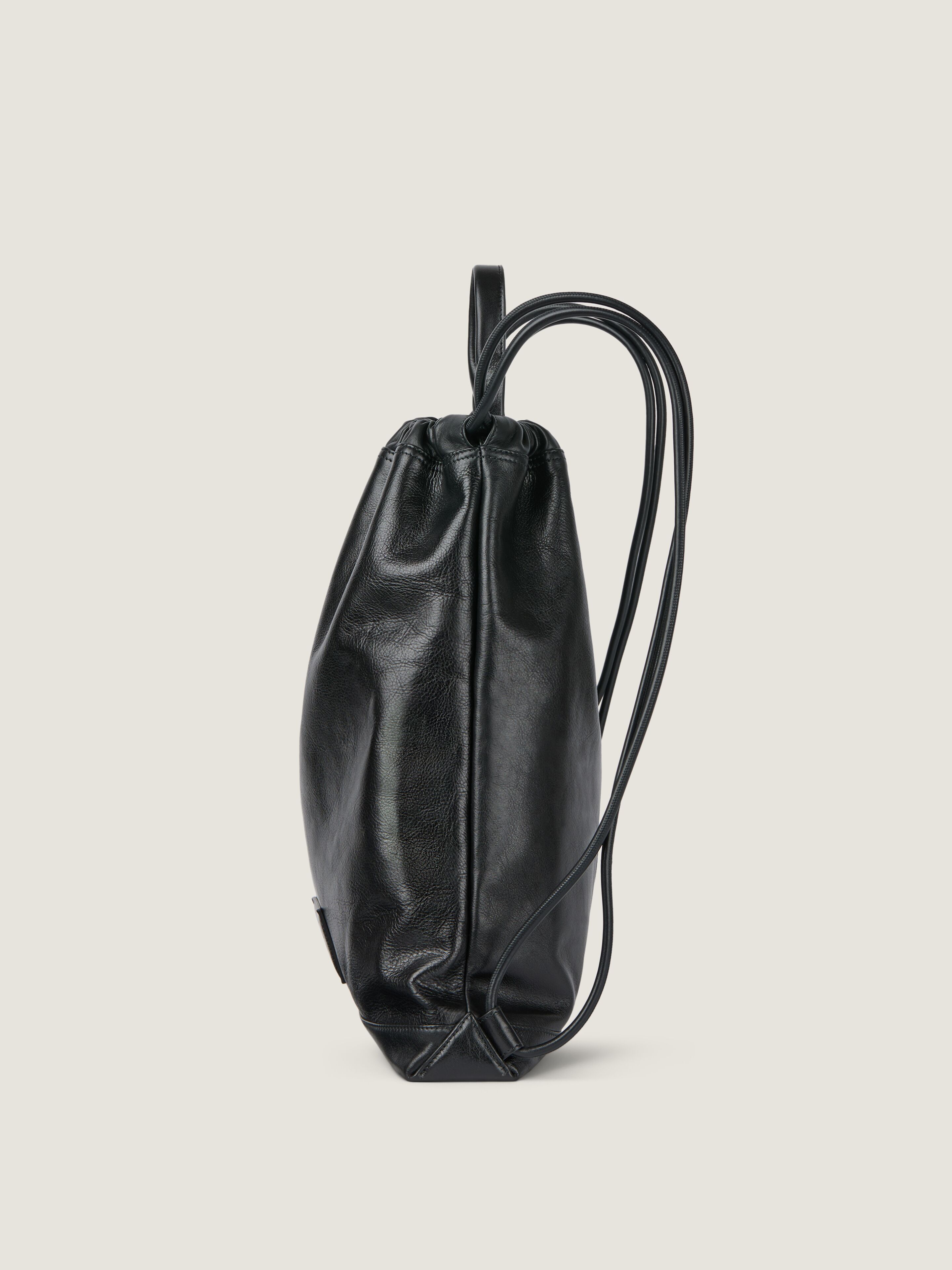 Antigona Stamped backpack in grained shiny leather in - black