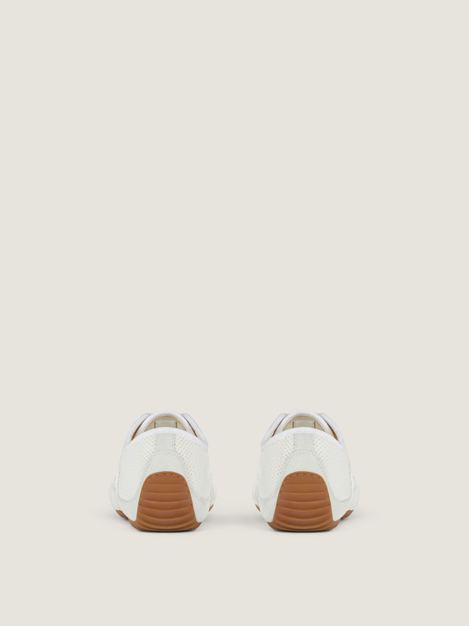 Slim sneakers in mesh and suede in - white - BE004KE2E3-100 