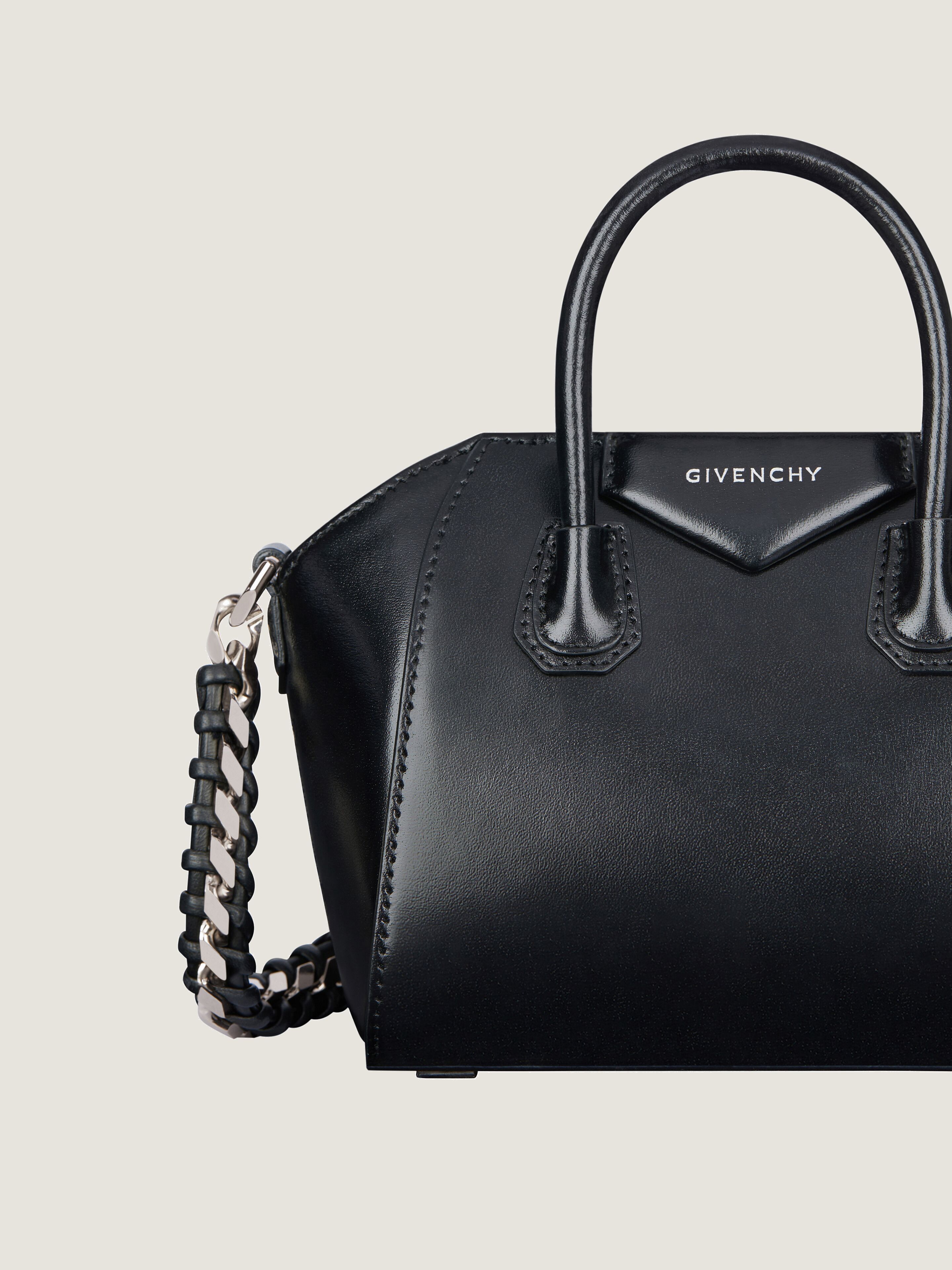 Antigona Toy bag in Box leather in - black | Givenchy US