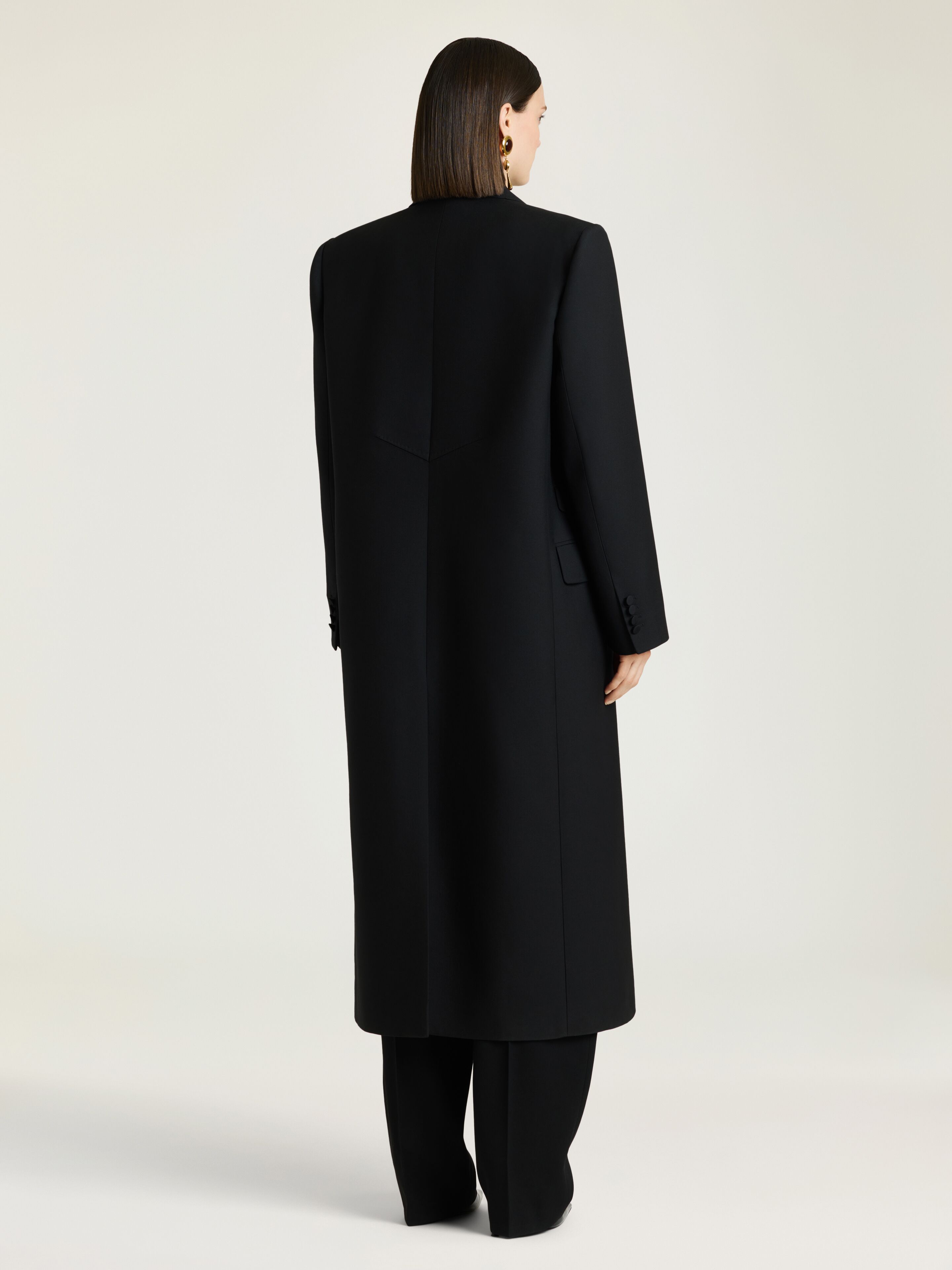 GIVENCHY MONSIEUR ジバンシィ ムッシュ ウールロングコート 黒 Long tailored coat in wool in - black - BWC0GK16ZP-001 | Givenchy NL