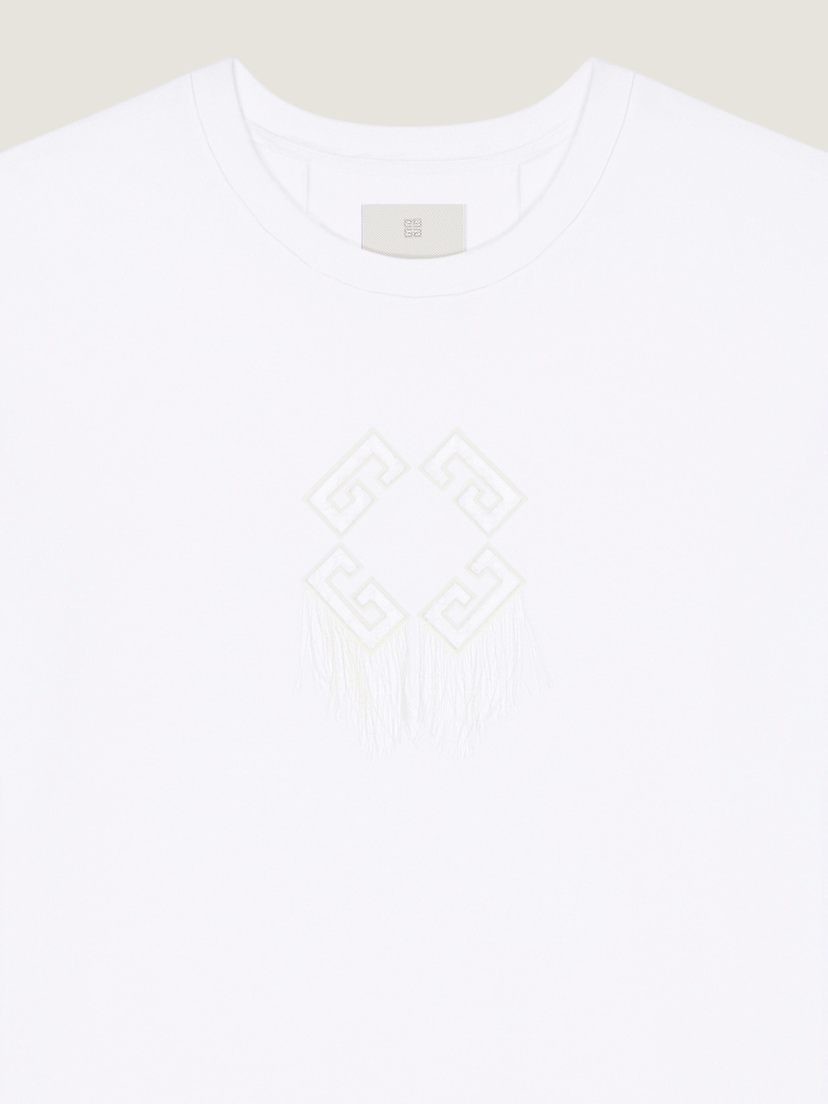 【関税込み】Givenchy ホワイト Monogram 72 コットン Tシャツ Givenchy: White Cotton Monogram 72 T-shirt | SSENSE