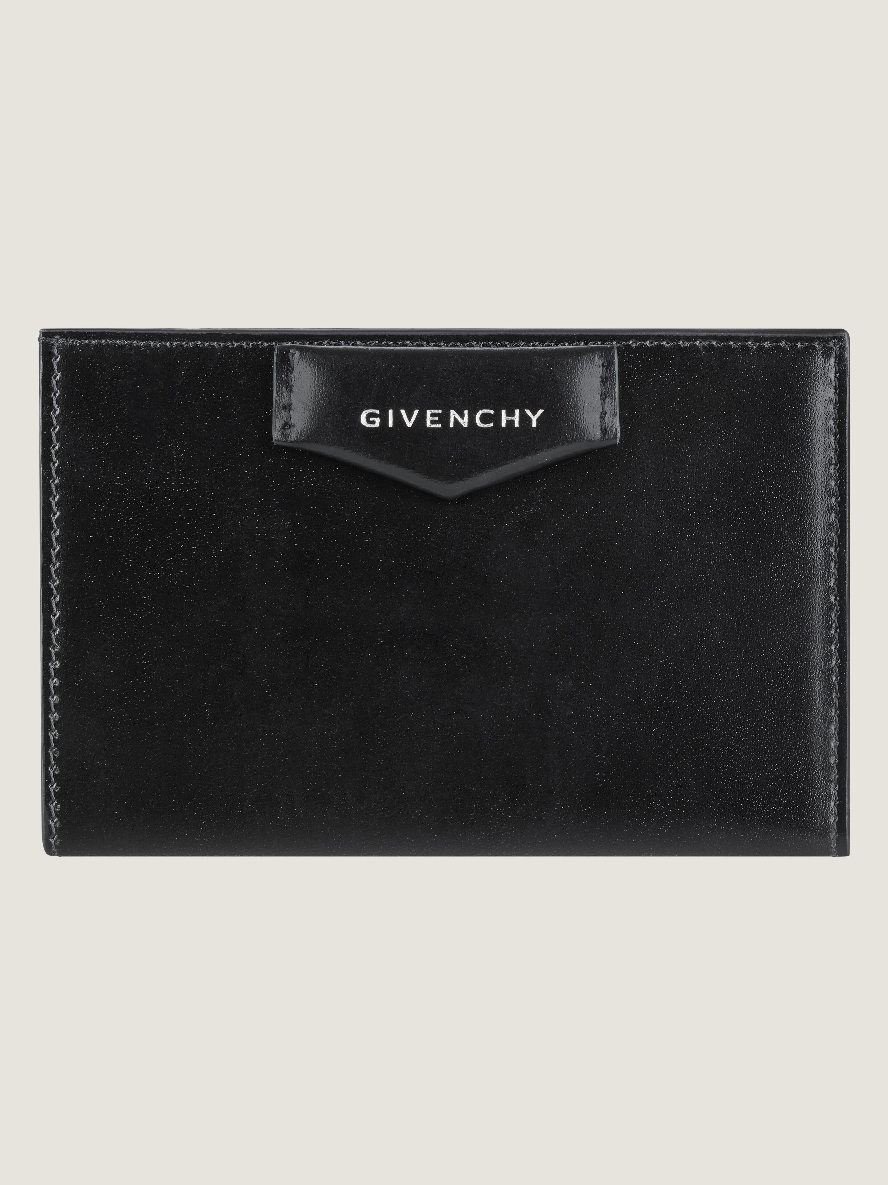 【GIVENCHY】 Antigona leather bifold wallet Antigona wallet in Box leather in - black | Givenchy US