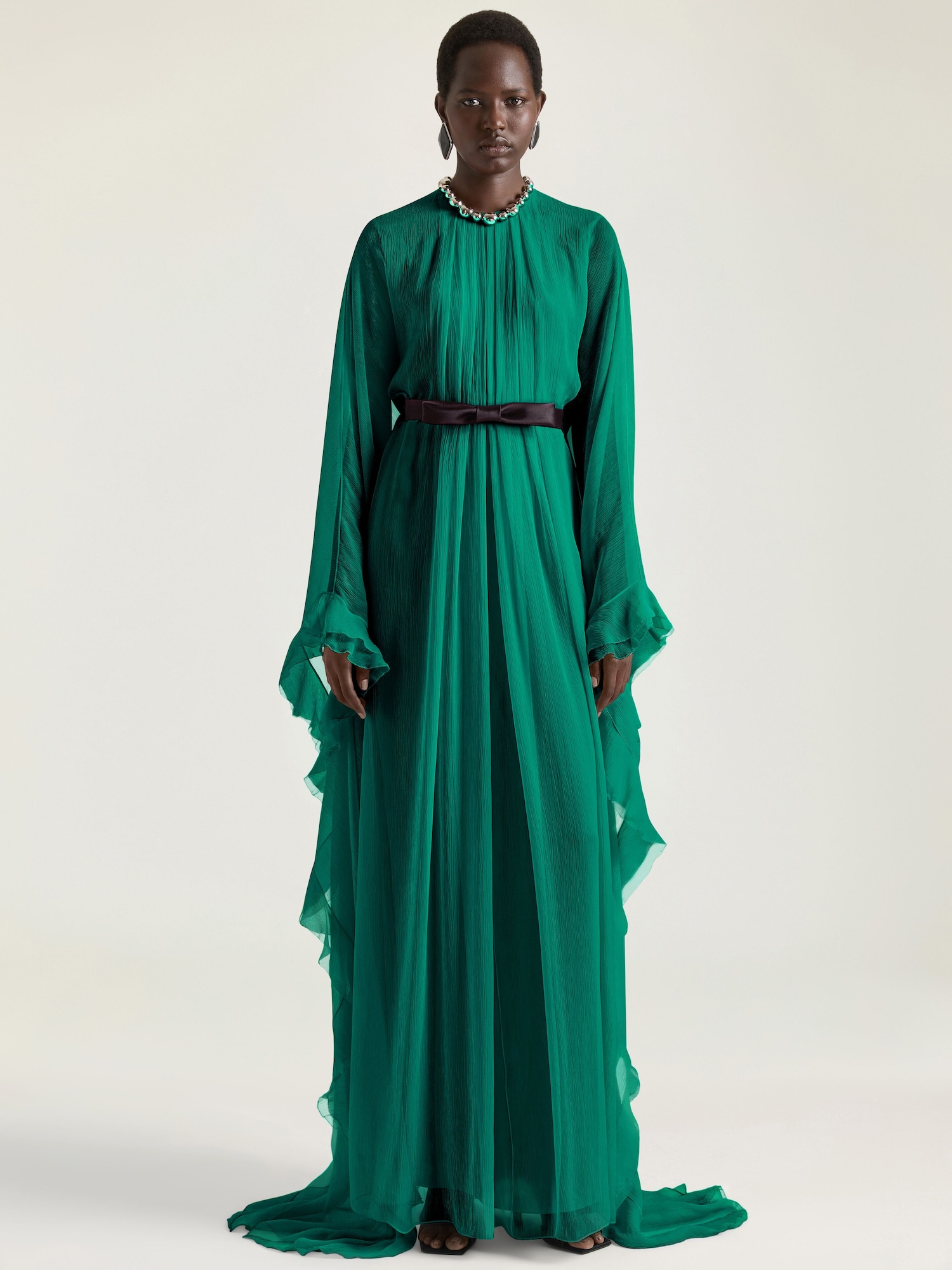 givenchy green dress Givenchy Bicolor Cotton Casual Dress - IT38