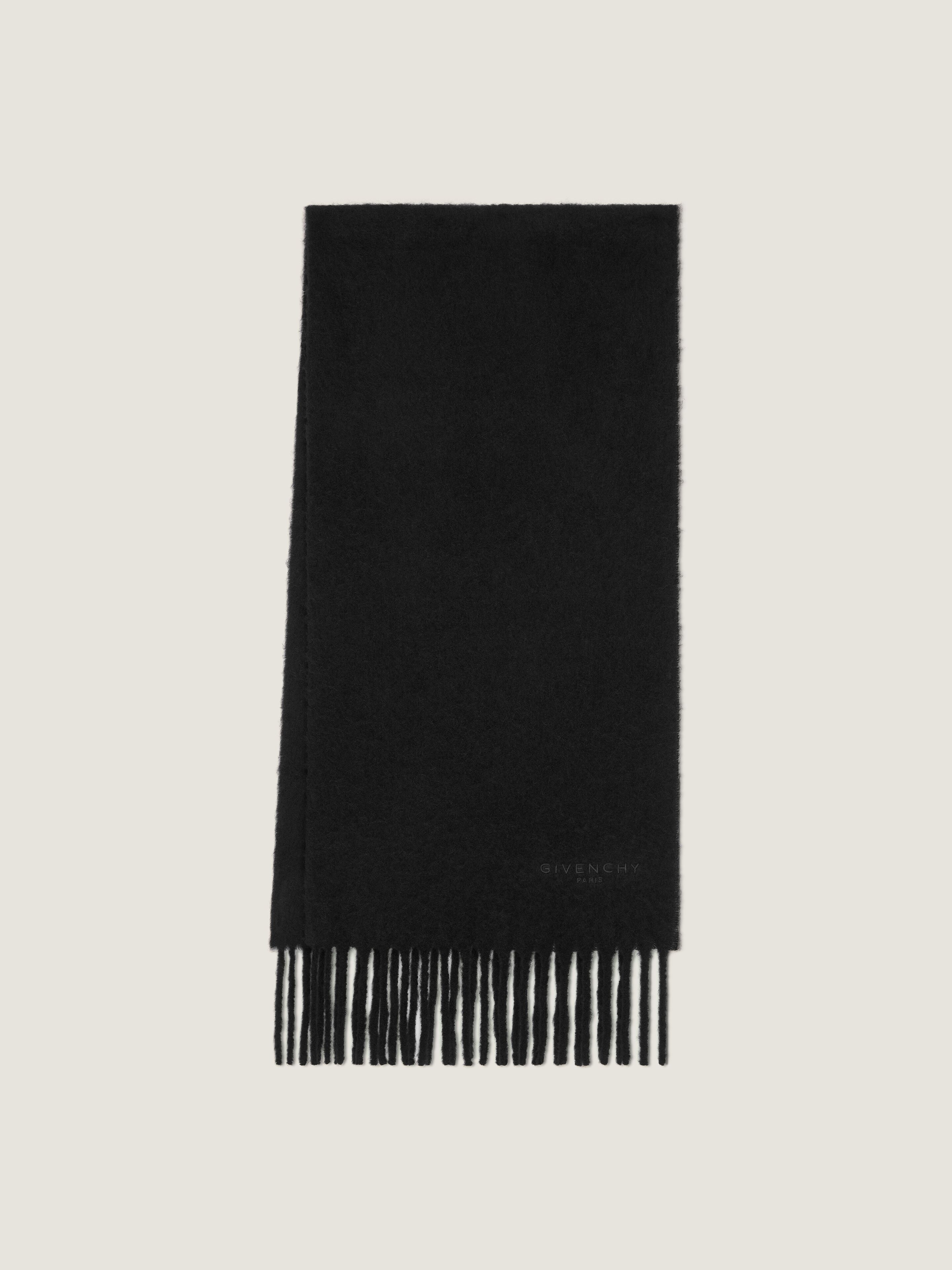 GIVENCHY Paris large scarf in alpaca wool in - black | Givenchy