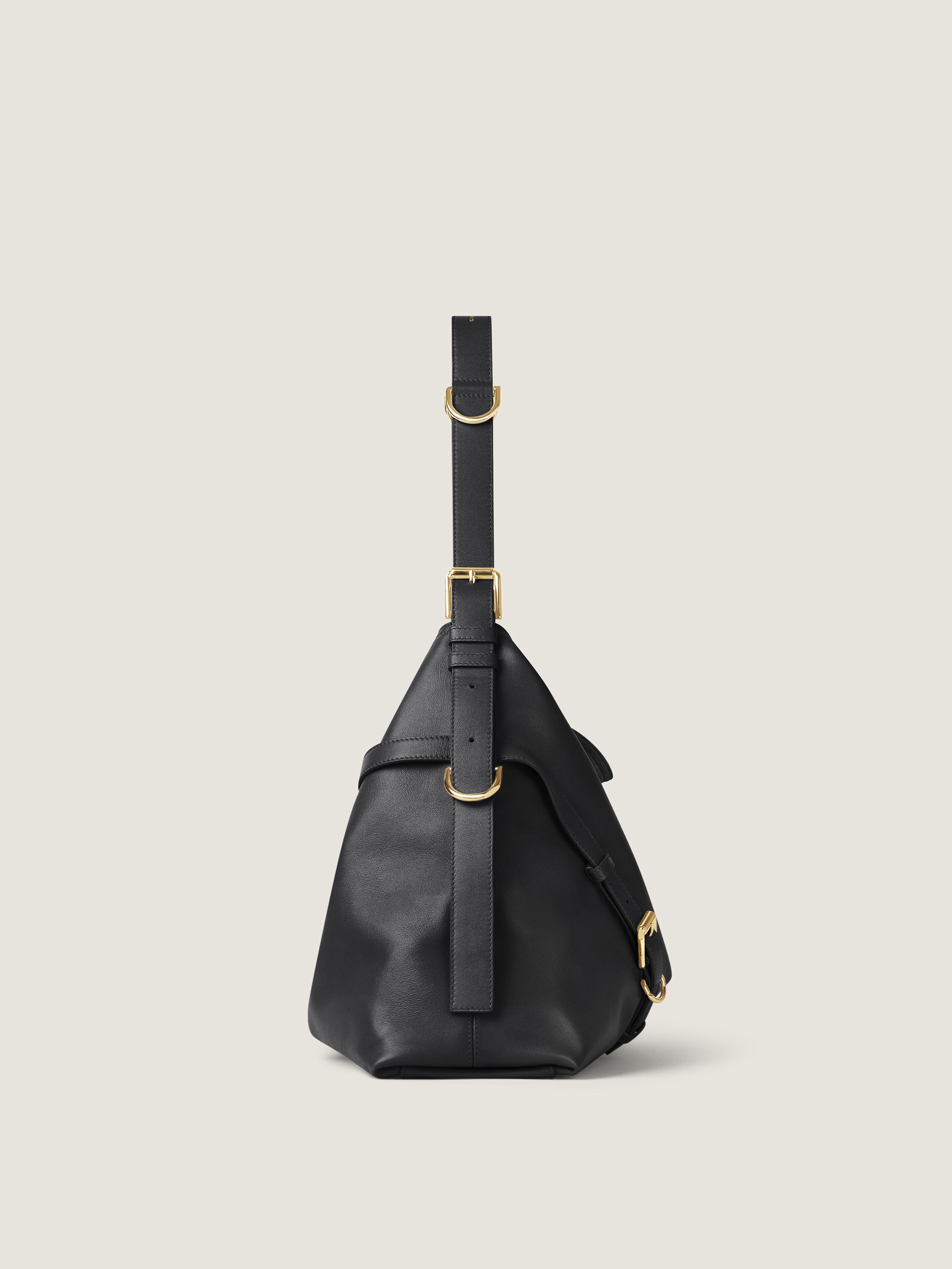 Large Voyou bag in shiny leather in - black - BB516GB2AE-001