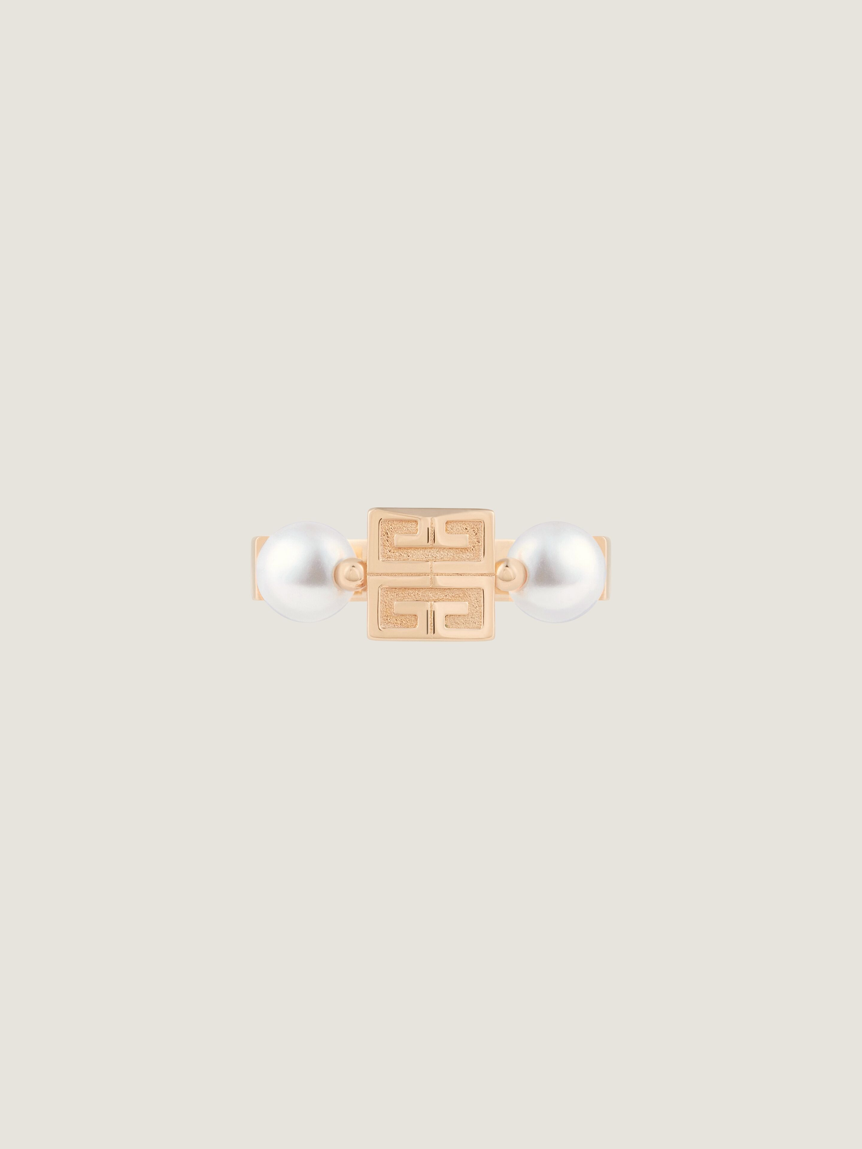 送料込/関税込■GIVENCHY■4Gフェイクパールリング 4G パール リング - ローズゴールド/ホワイト | GIVENCHY JP