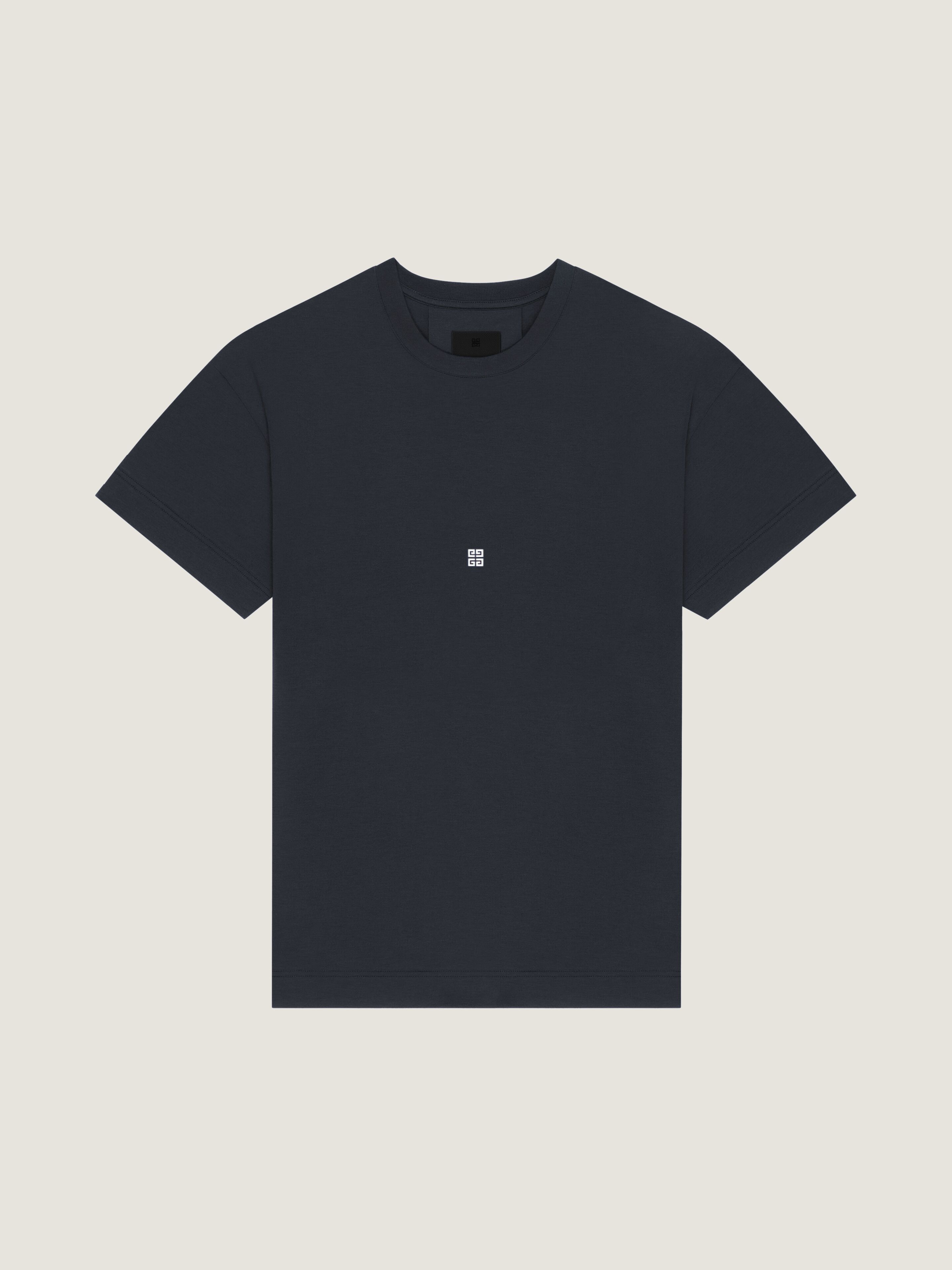 GIVENCHY｜SHORT-SLEEVED ROUND NECK T-SHIRTS (BM716G3YCC Slim fit t-shirt in cotton with 4G embroidery | Givenchy CA