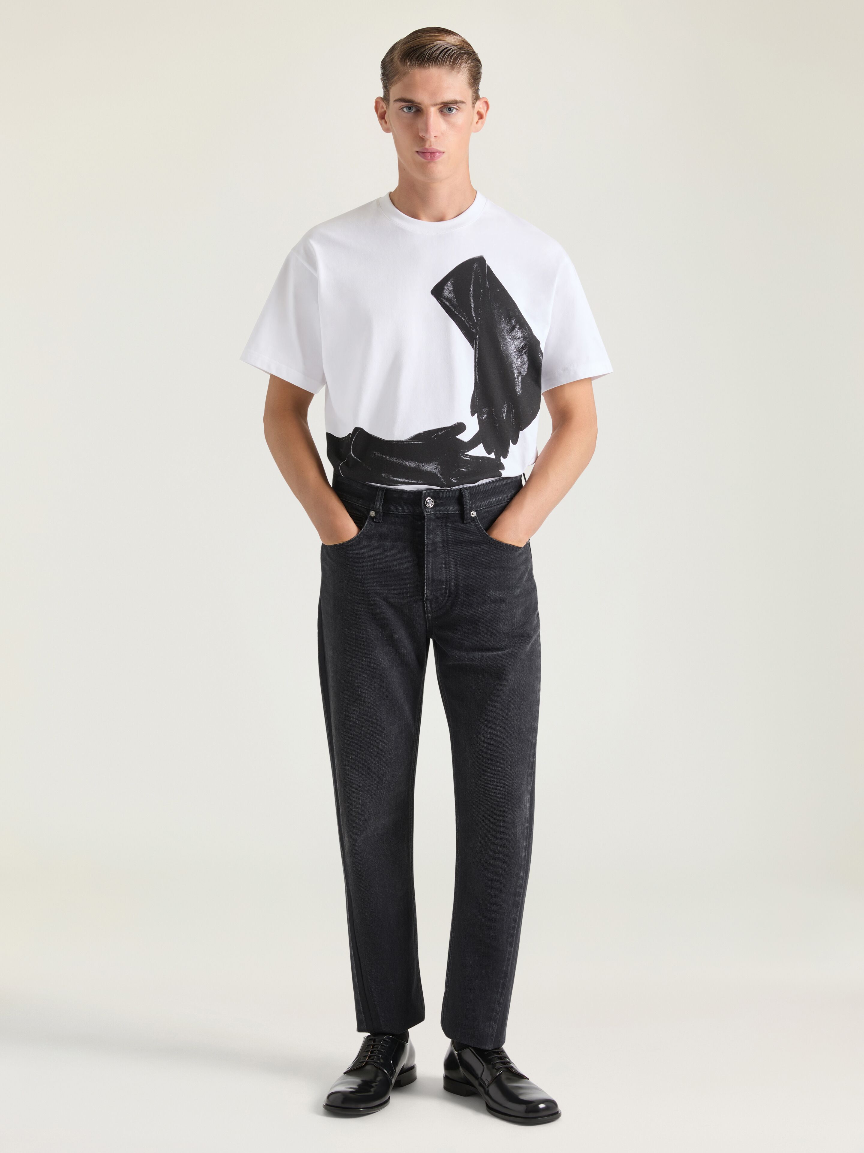 T-shirt in cotton with surrealism print in - white - BM71NK3YSX