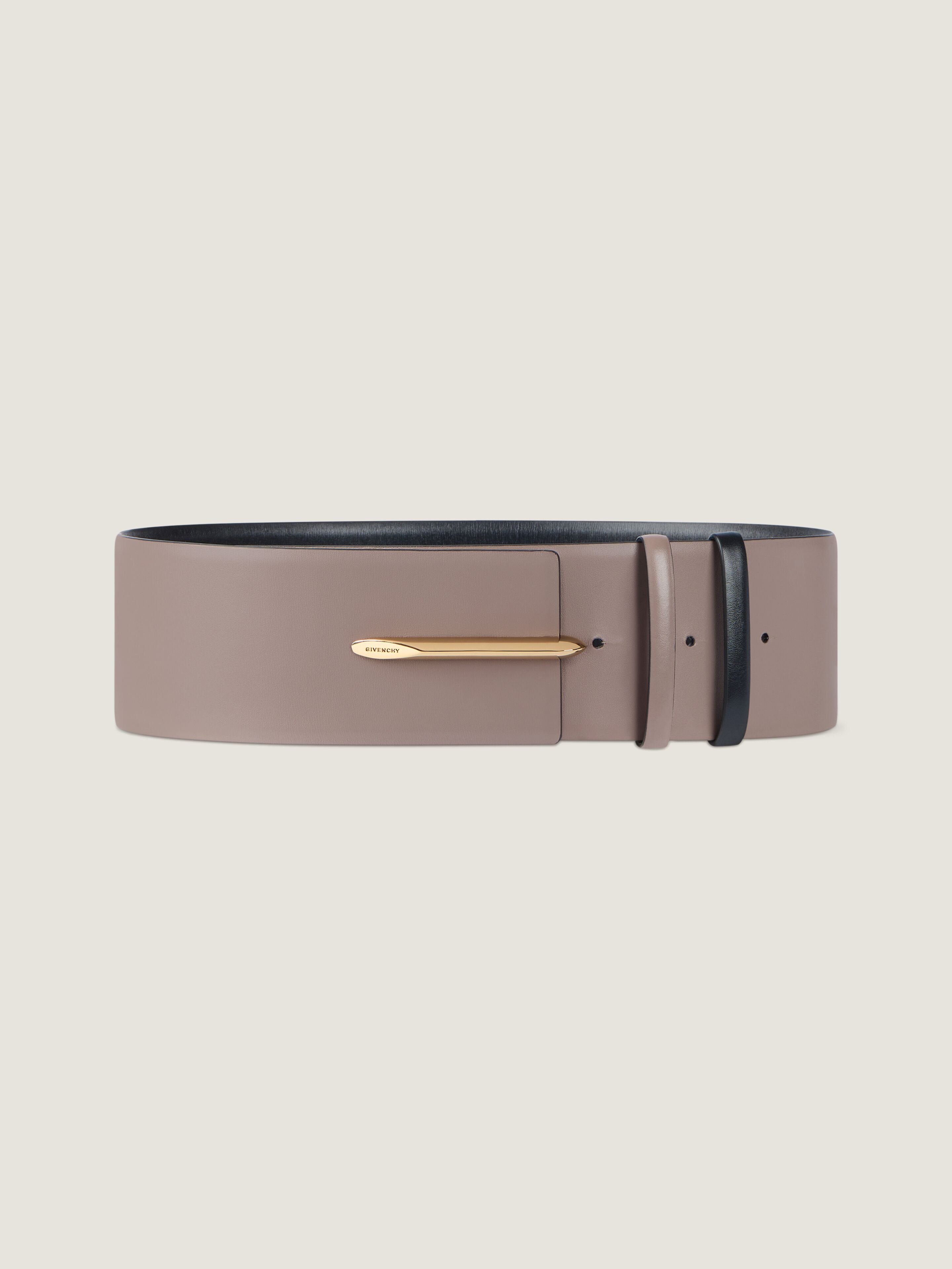 Pinch reversible belt in leather in - black/white - BB409UB2CN-004