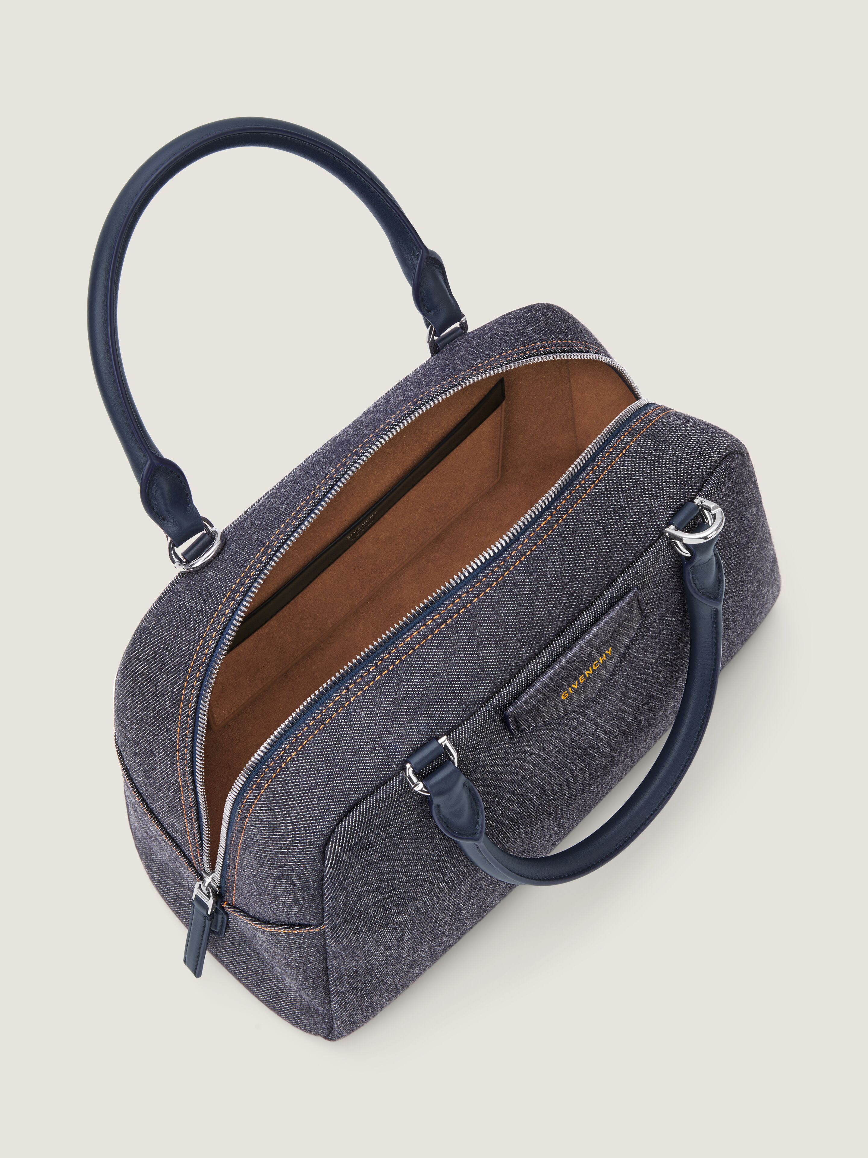 Antigona East-West Bowling bag in denim in - indigo blue