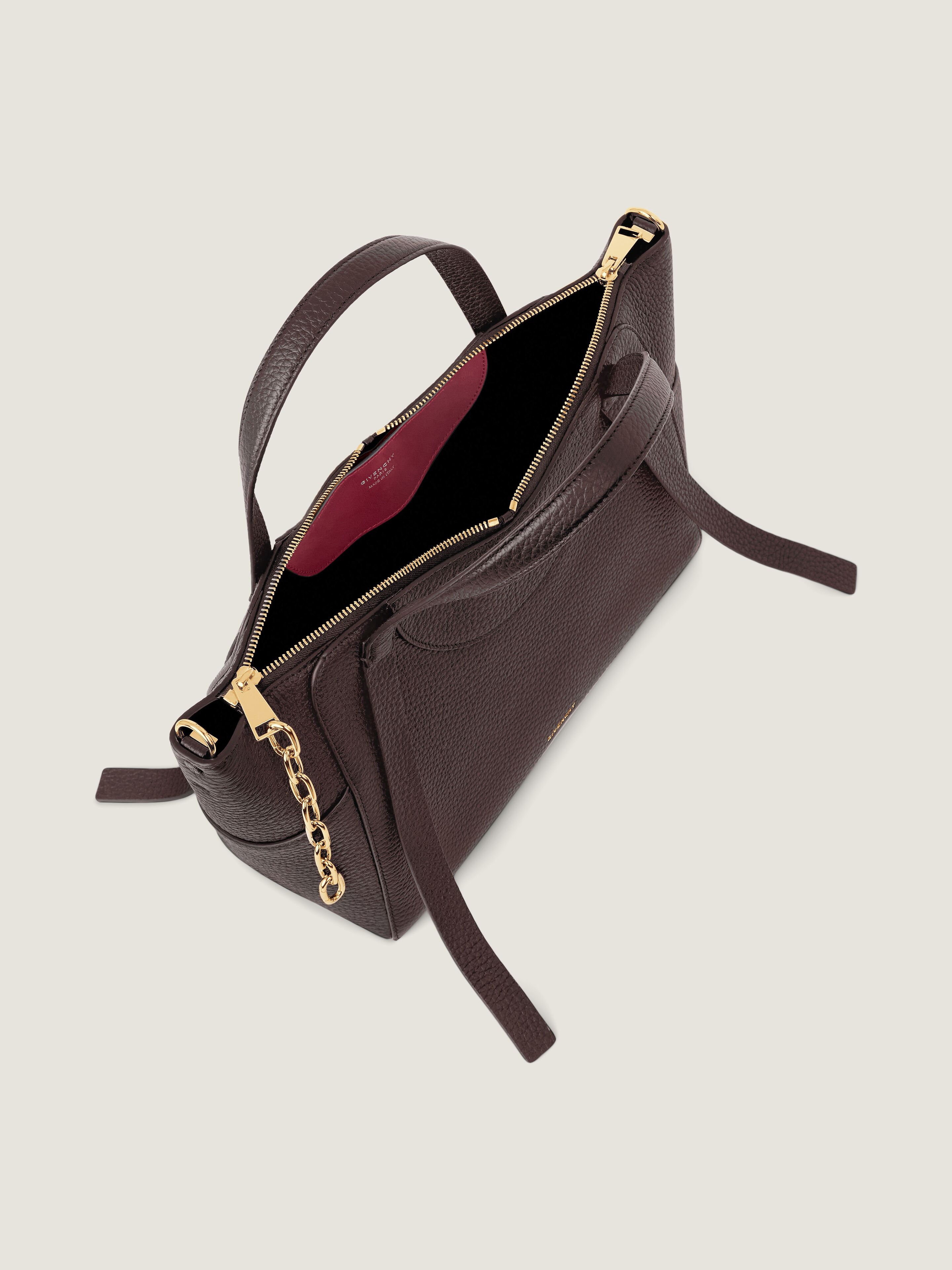 Medium The Snatch bag in grained leather in - chocolate