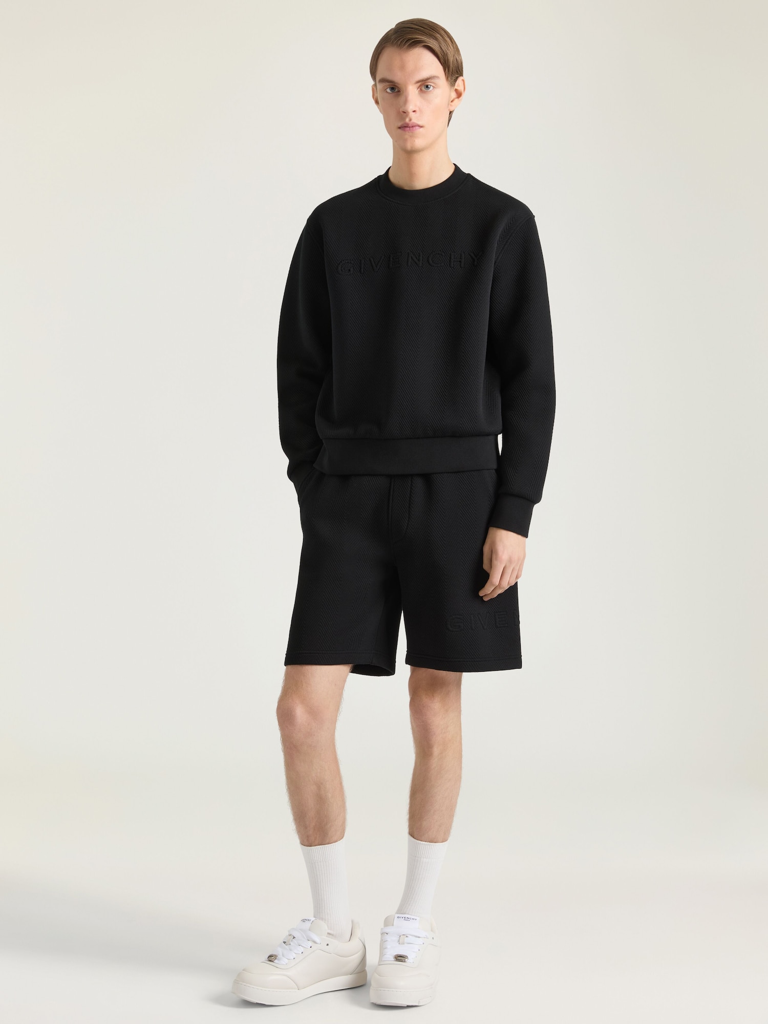 GIVENCHY GIVENCHYジャカード ヘリンボーン ニット スウェットシャツ