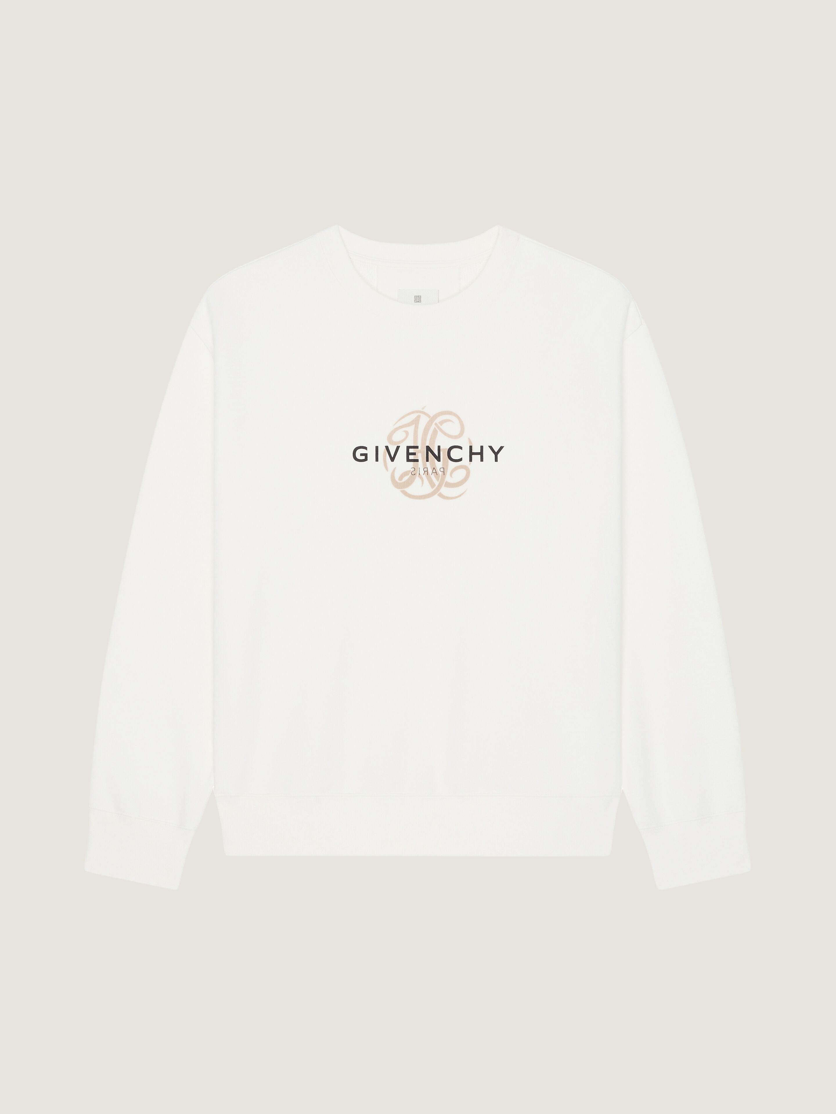 GIVENCHY Reverse slim fit sweatshirt in fleece in - black