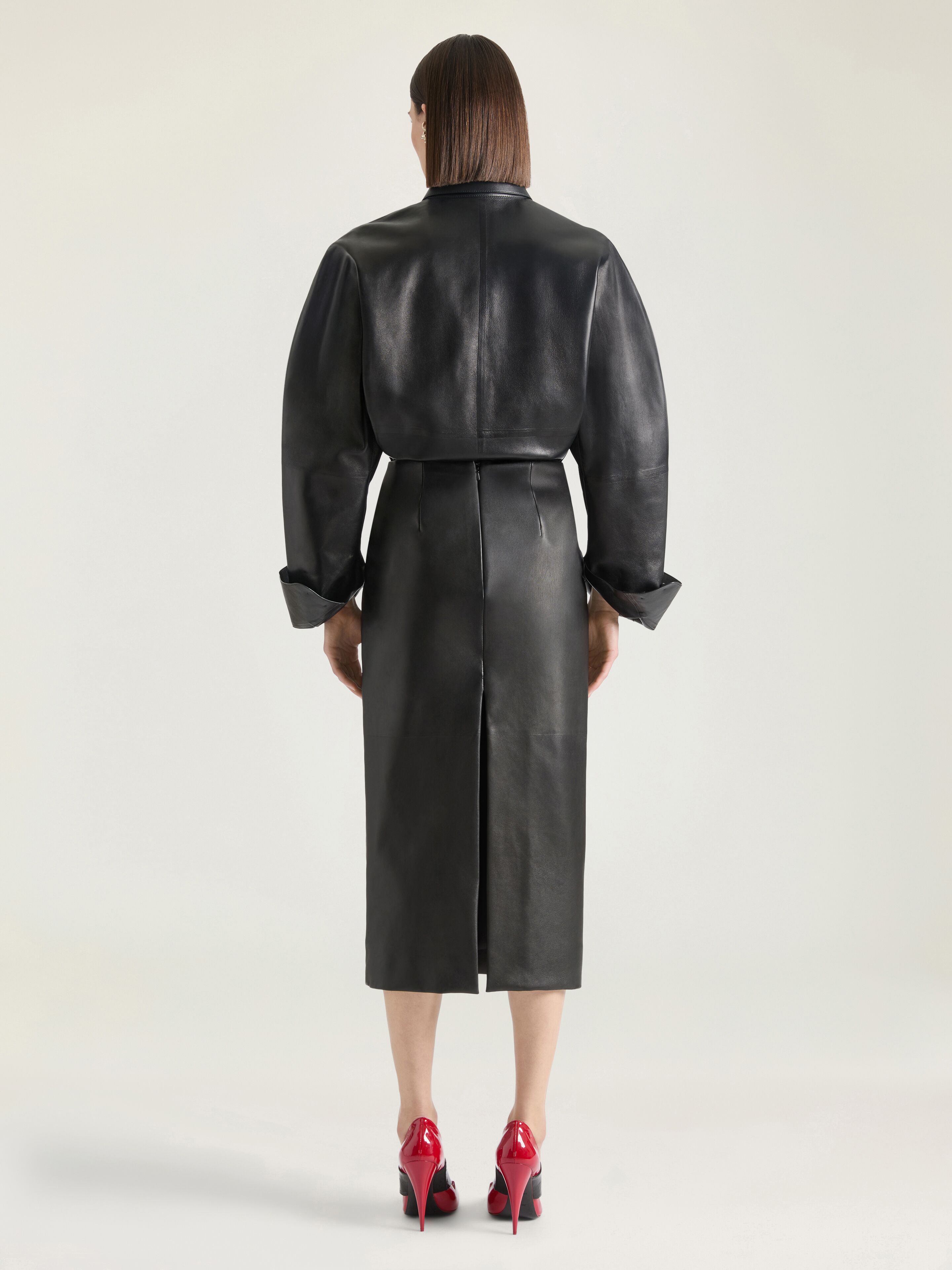 Cocoon shirt in leather in - black - BW61H061G9-001 | Givenchy
