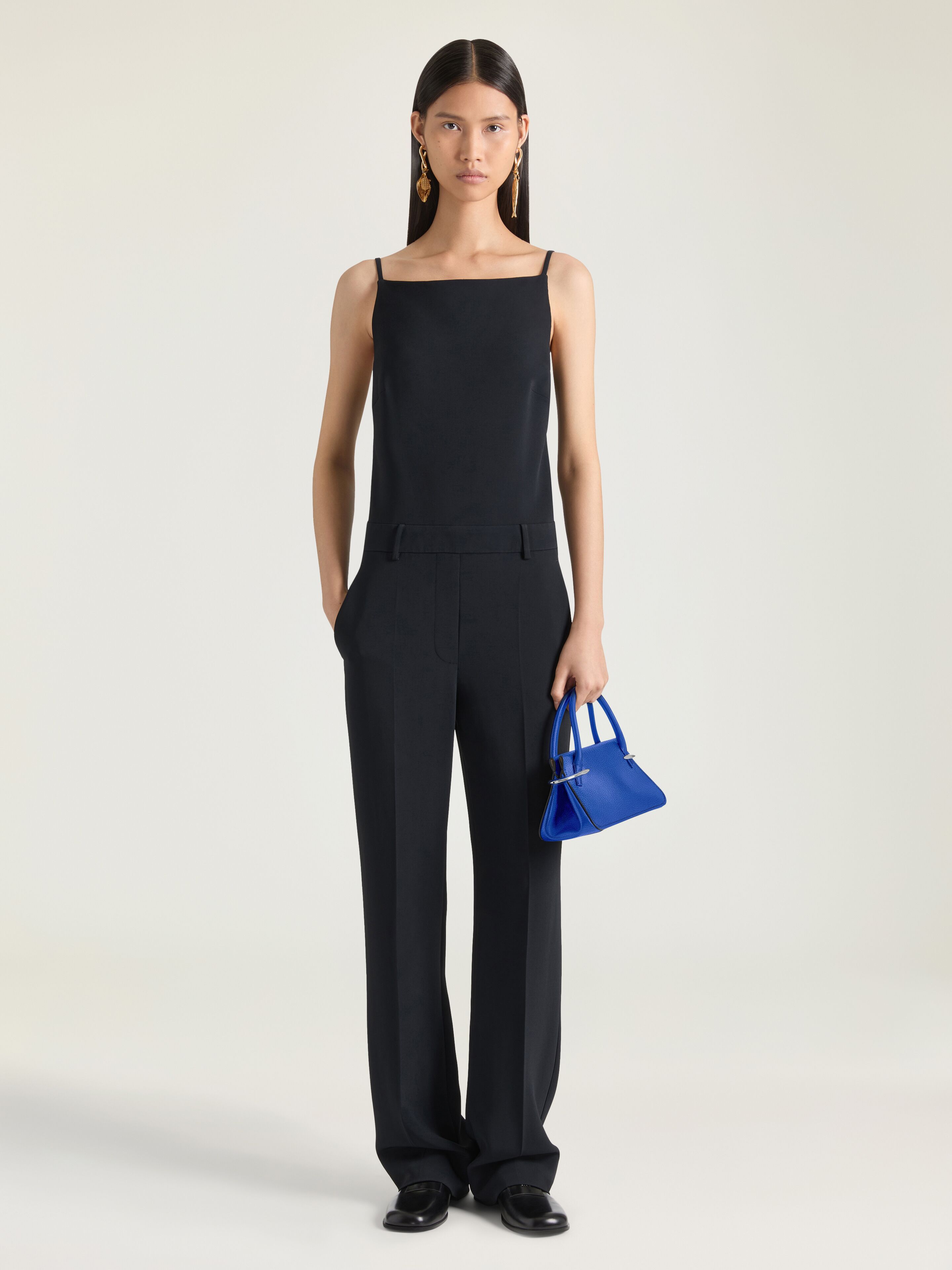 Mini Pinch bag in leather in - cobalt blue - BB515JB2DF-467