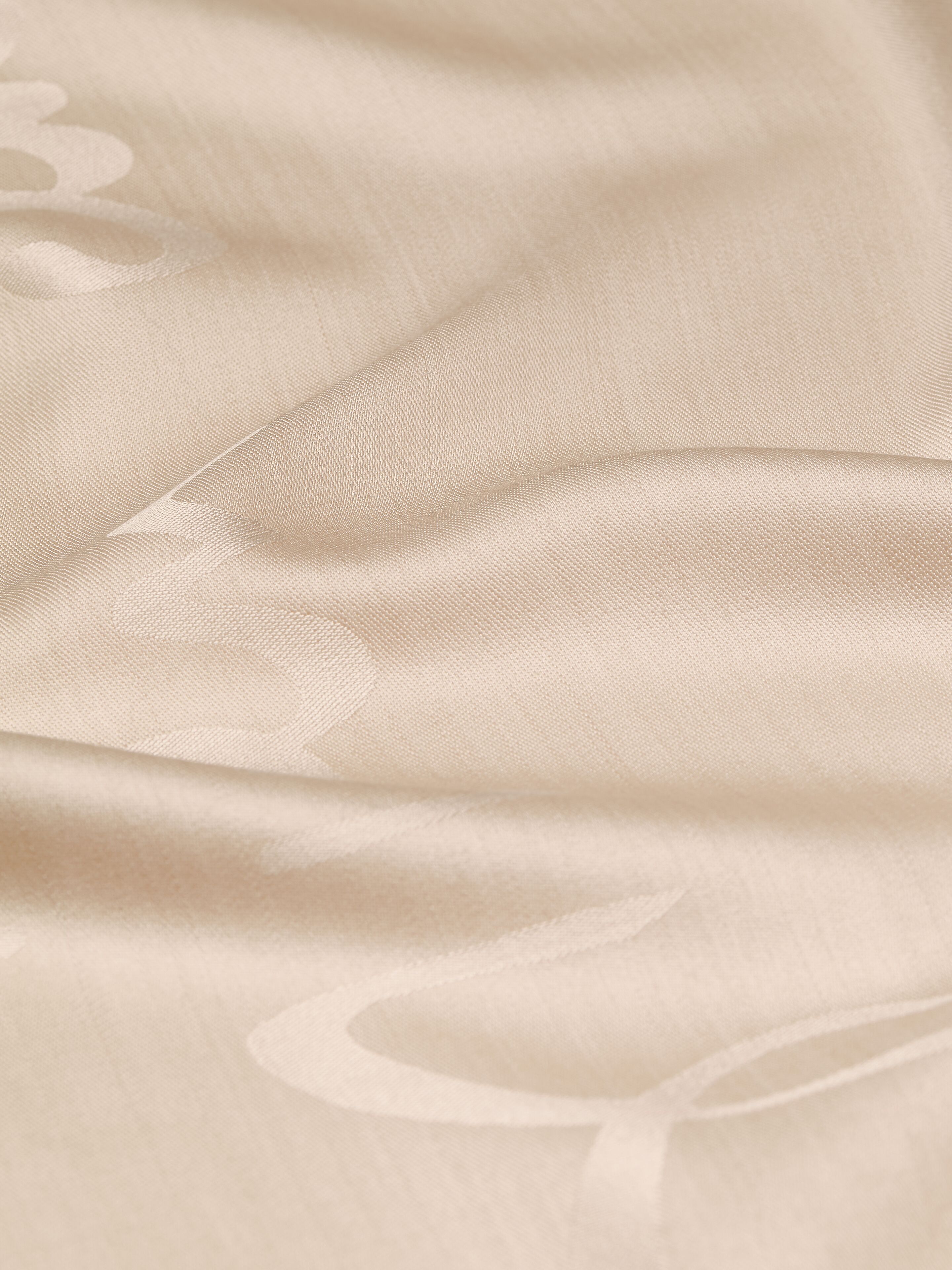 Shawl in silk and wool with GIVENCHY signature in - beige