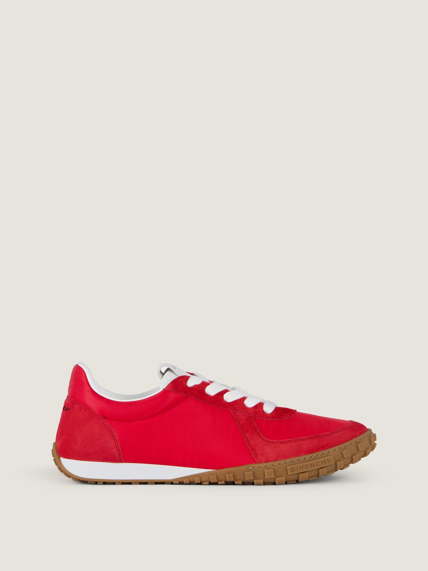 Glide sneakers in nylon and suede in - vermillon - BH00B4H1X3-640 