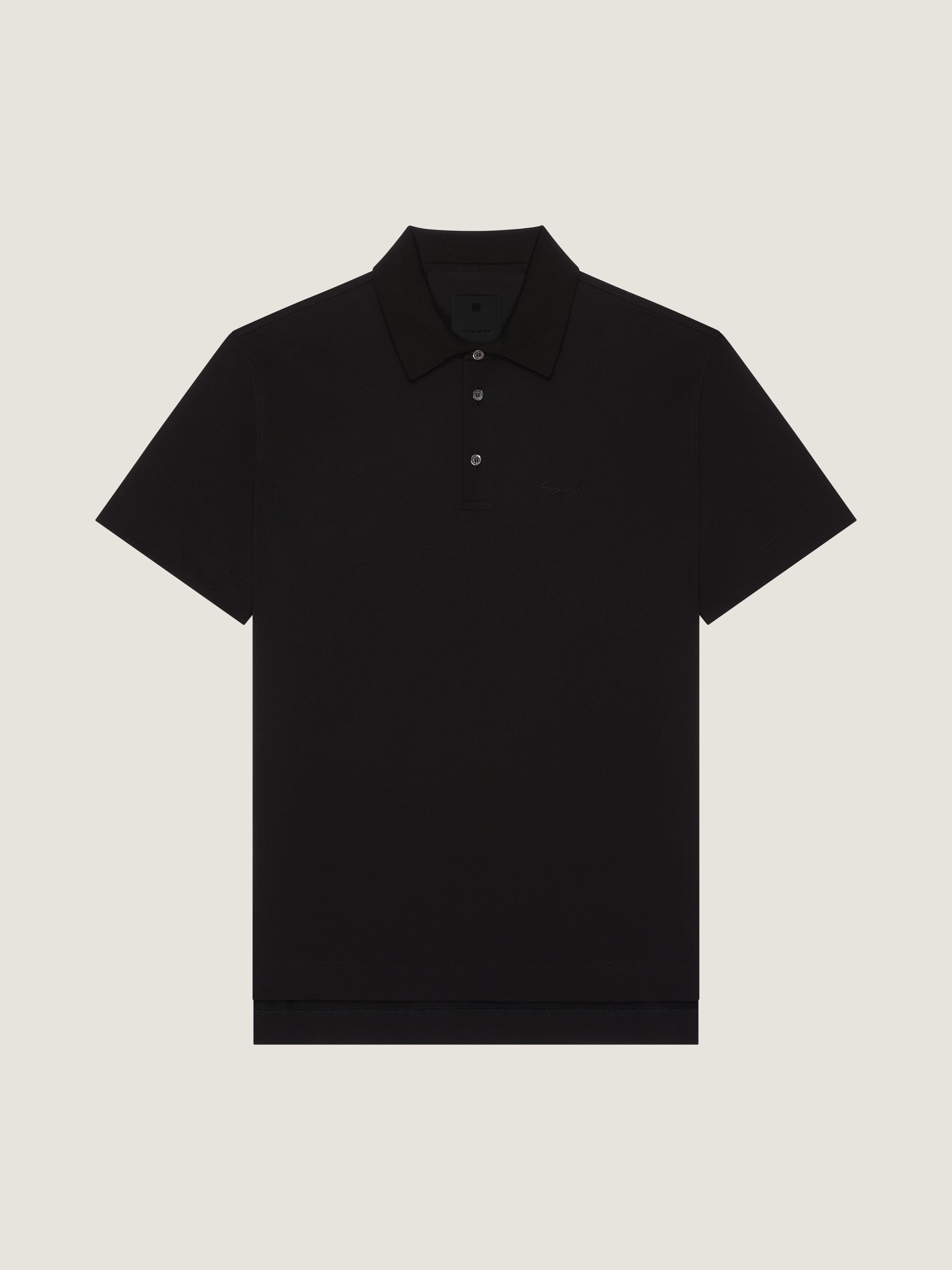 Tシャツ・カットソー GIVENCHY Men Polo Shirts BM71MG3YPH 013 BLACK Polo shirt Givenchy Black size XL International in Cotton