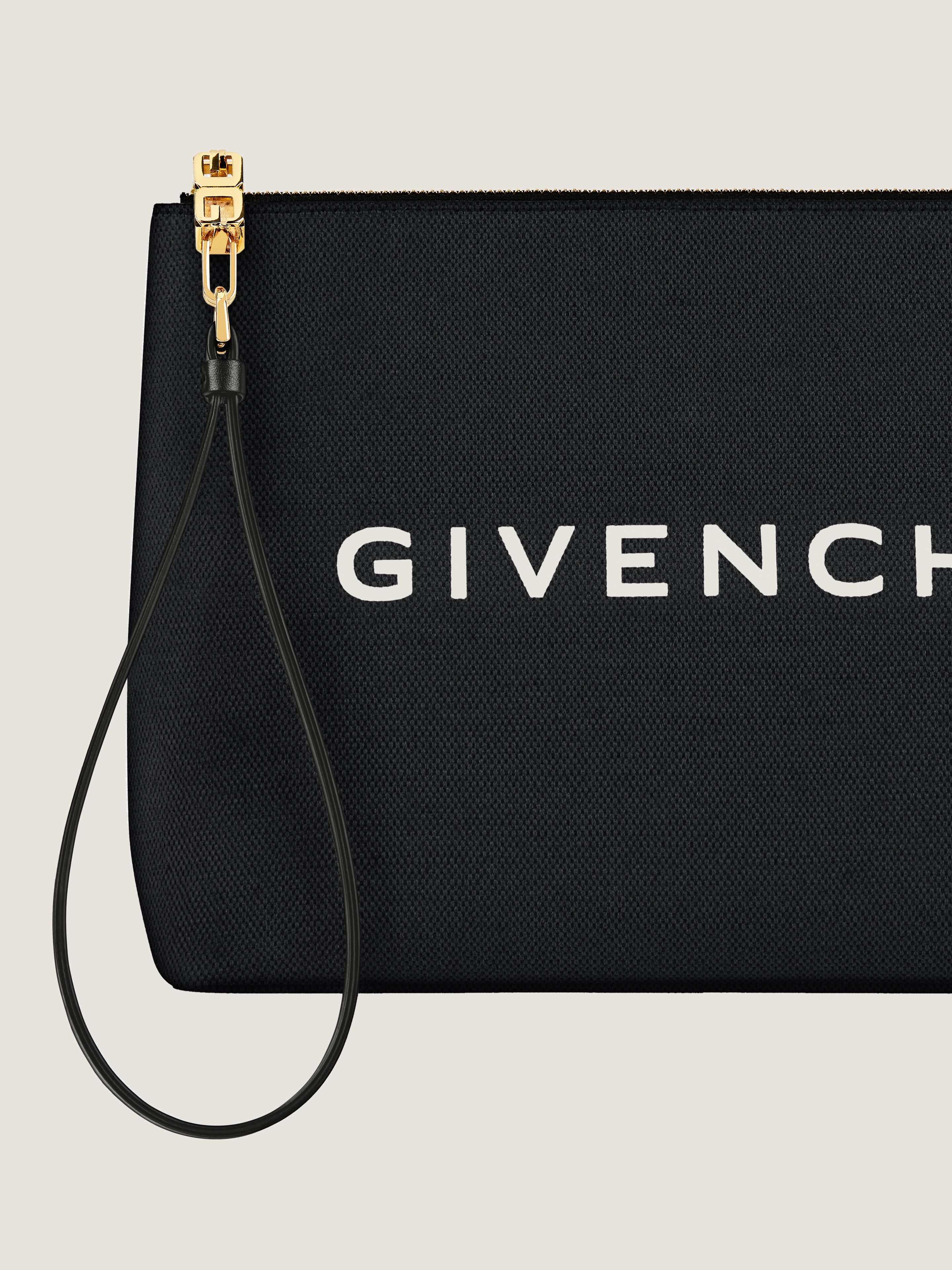 ブランドロゴ ポーチ キャンバス - ブラック | GIVENCHY JP