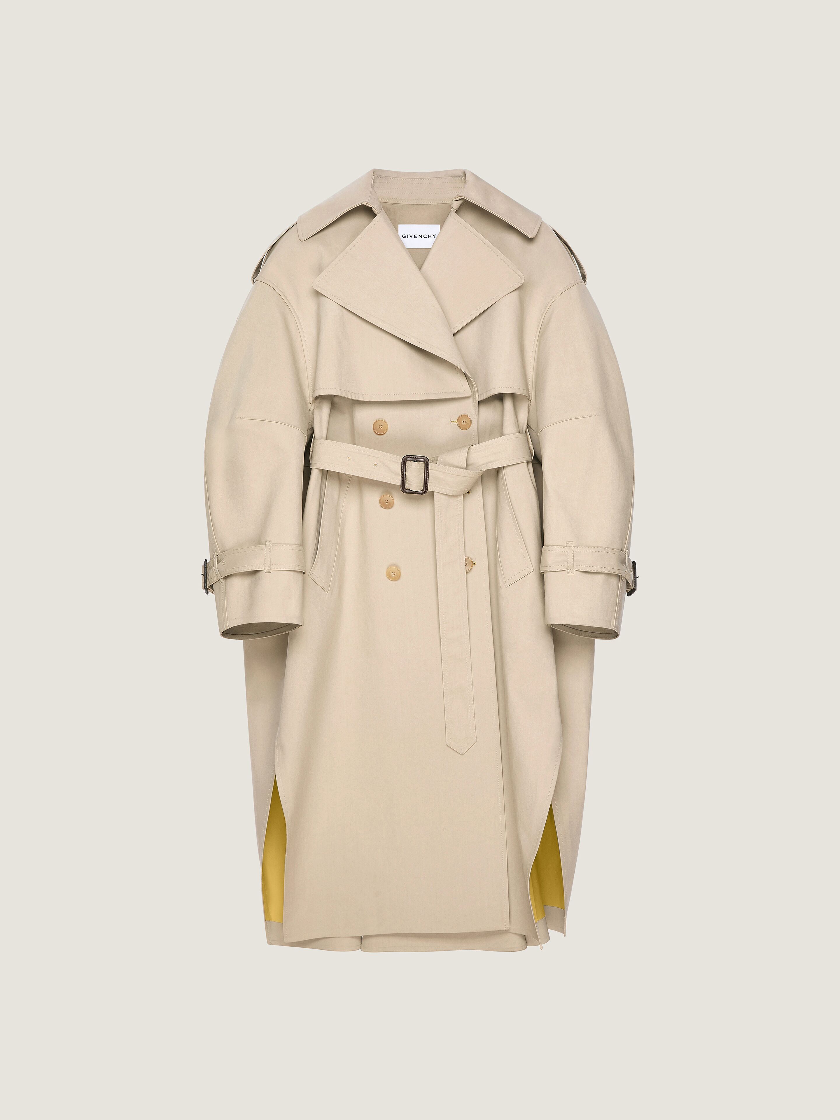 Givenchy Cocoon Trench In Cotton In Neutral