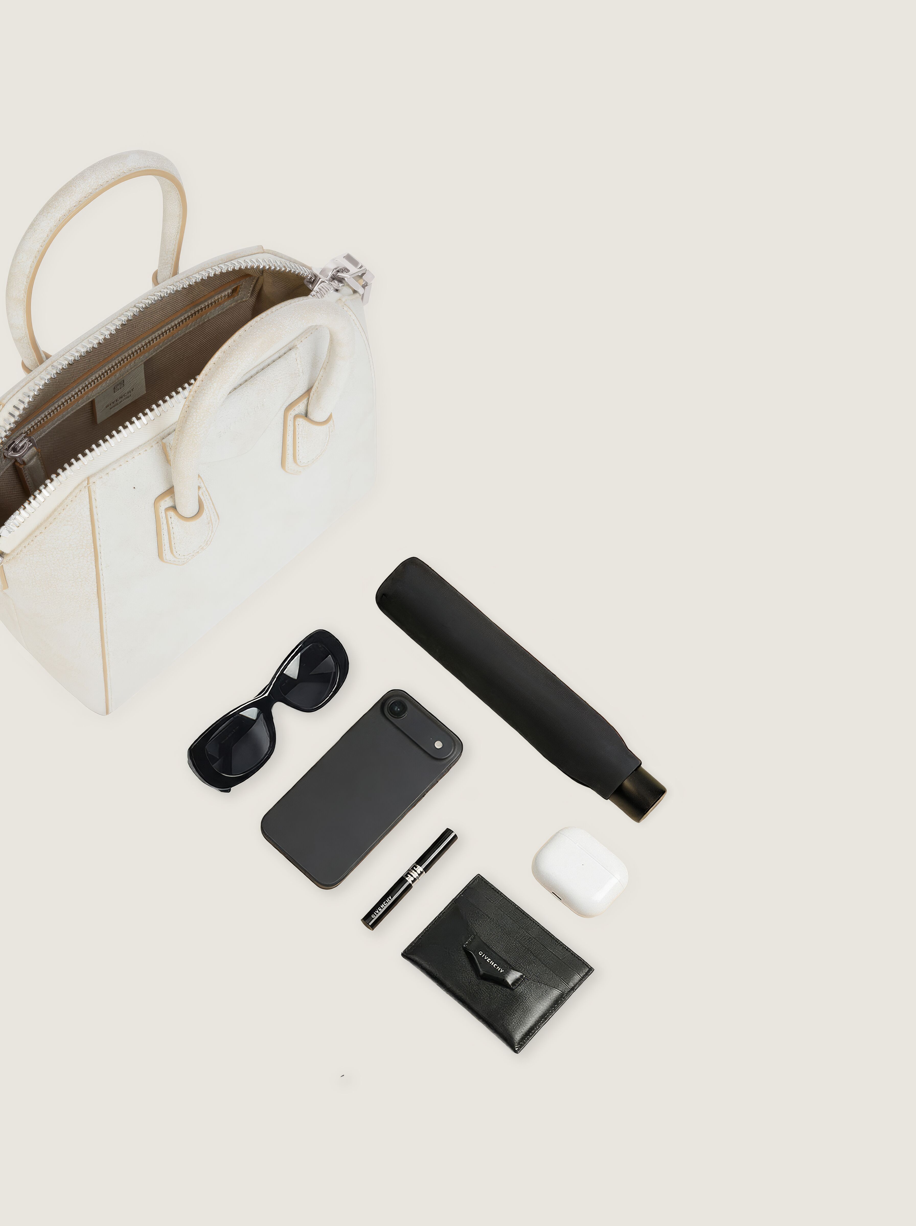 Mini Antigona bag in aged leather in - ivory - BB50TNB1QA-105