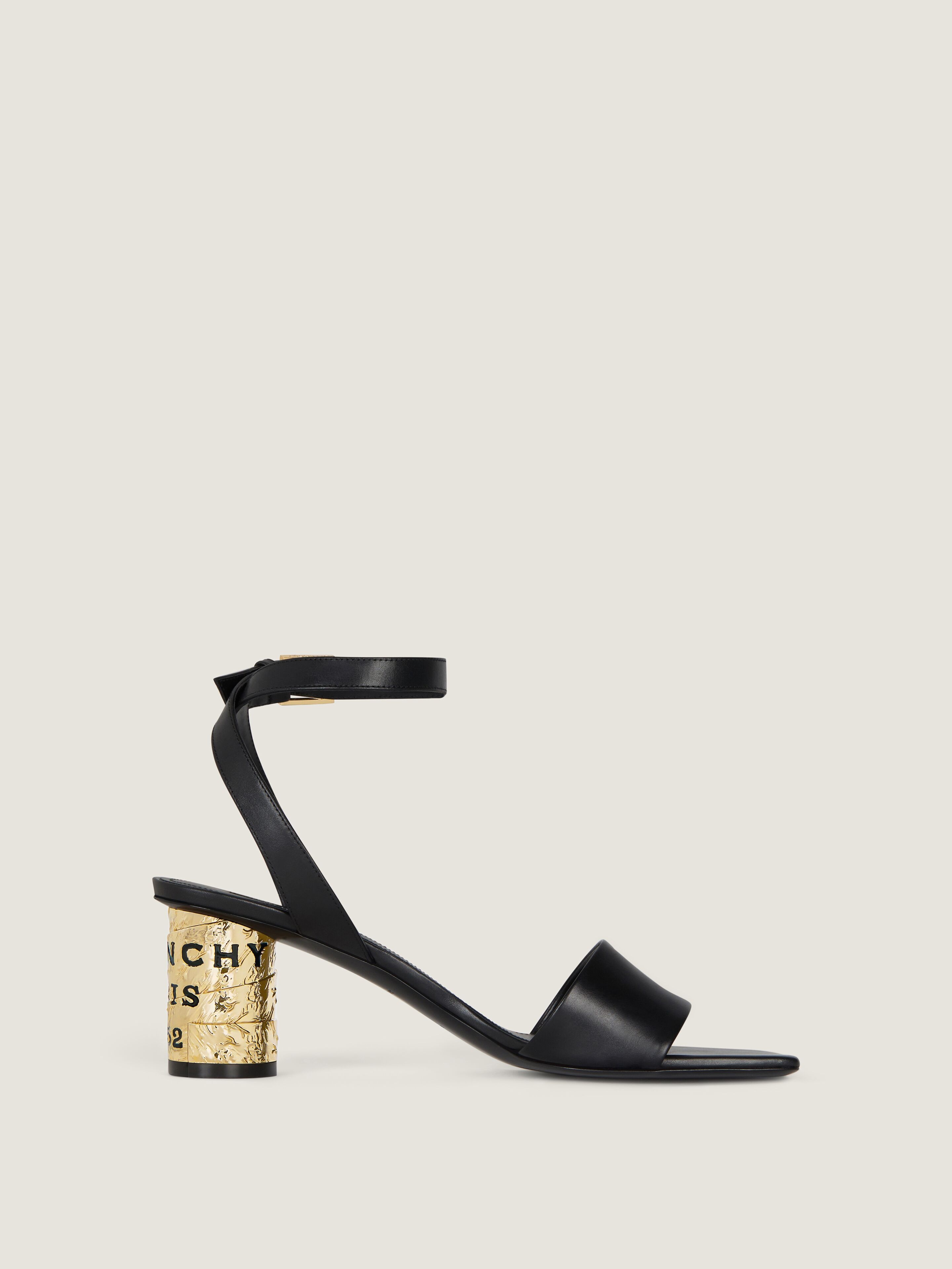 Givenchy Tape Heel Sandals In Leather In Black