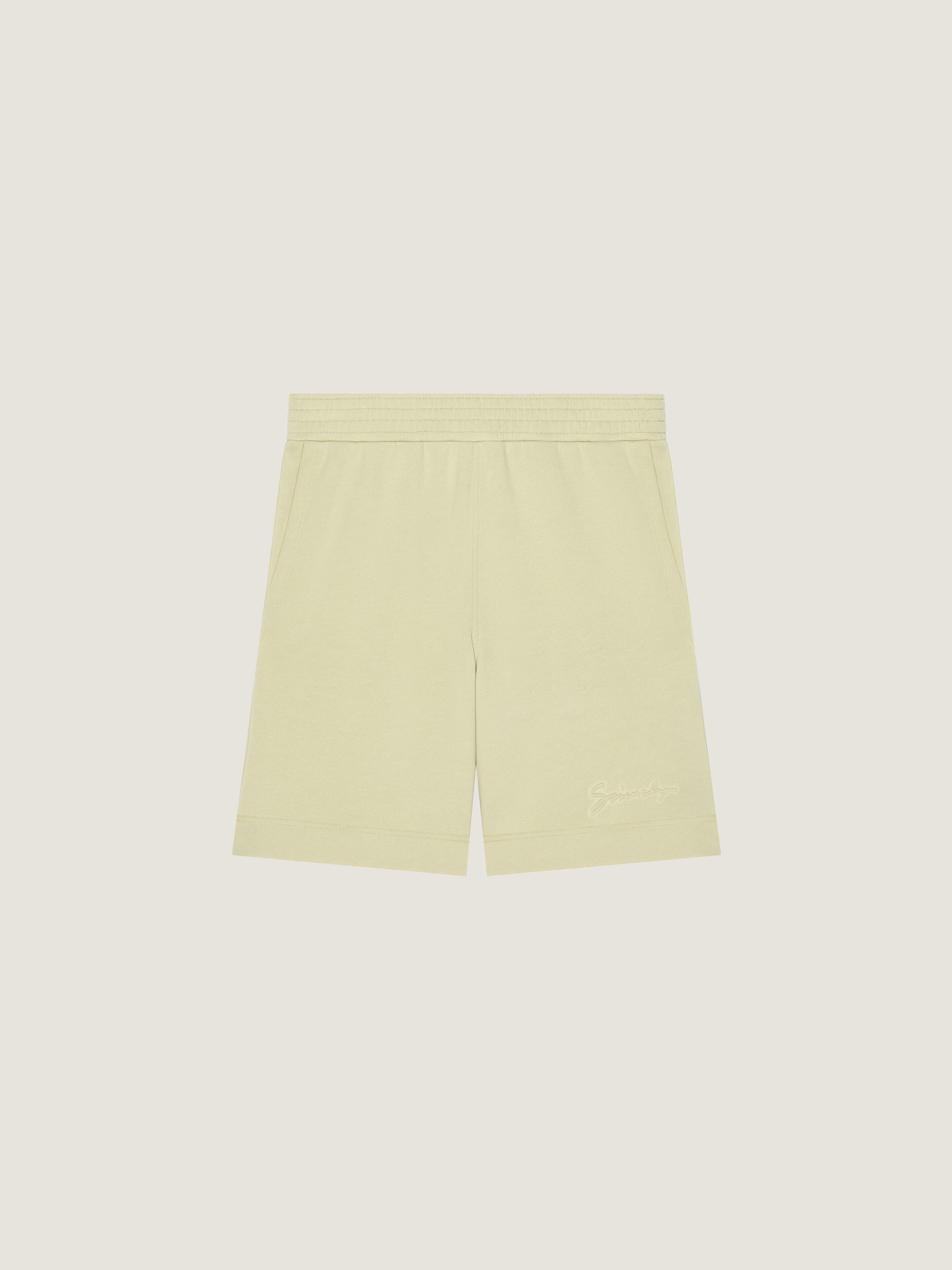 Bermuda shorts in fleece with GIVENCHY signature in - salvia