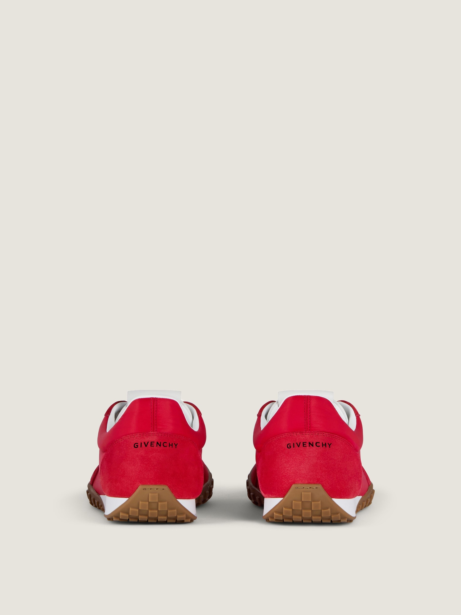 Glide sneakers in nylon and suede in - vermillon - BH00B4H1X3-640 