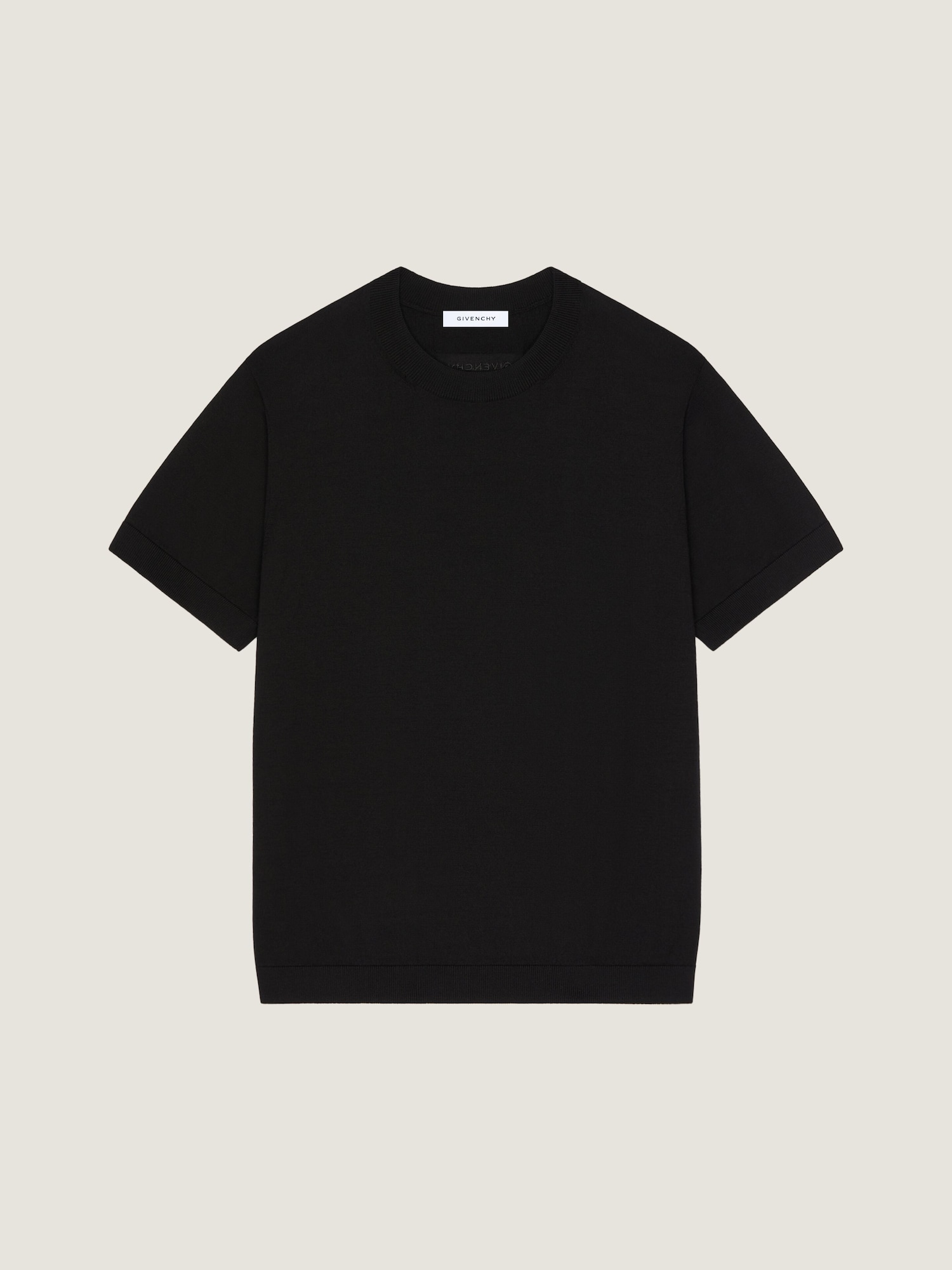 T-shirt in cotton knit with gros grain details