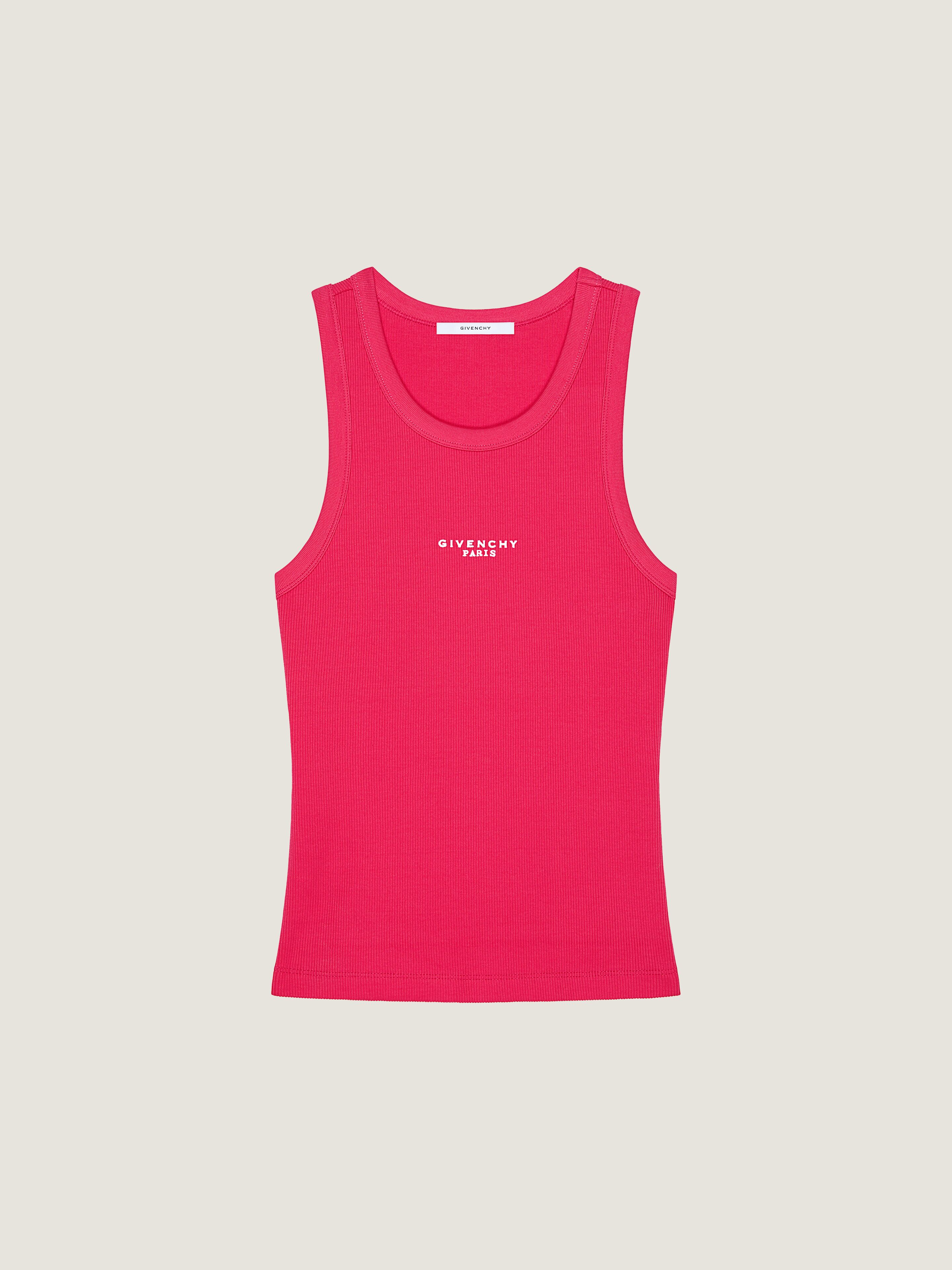 Slim fit tank top in cotton with Givenchy Paris print | Givenchy Slim fit tank top in cotton with Givenchy Paris print | Givenchy