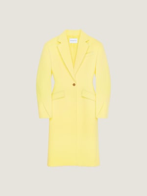 Manteau Cocoon ajusté en laine