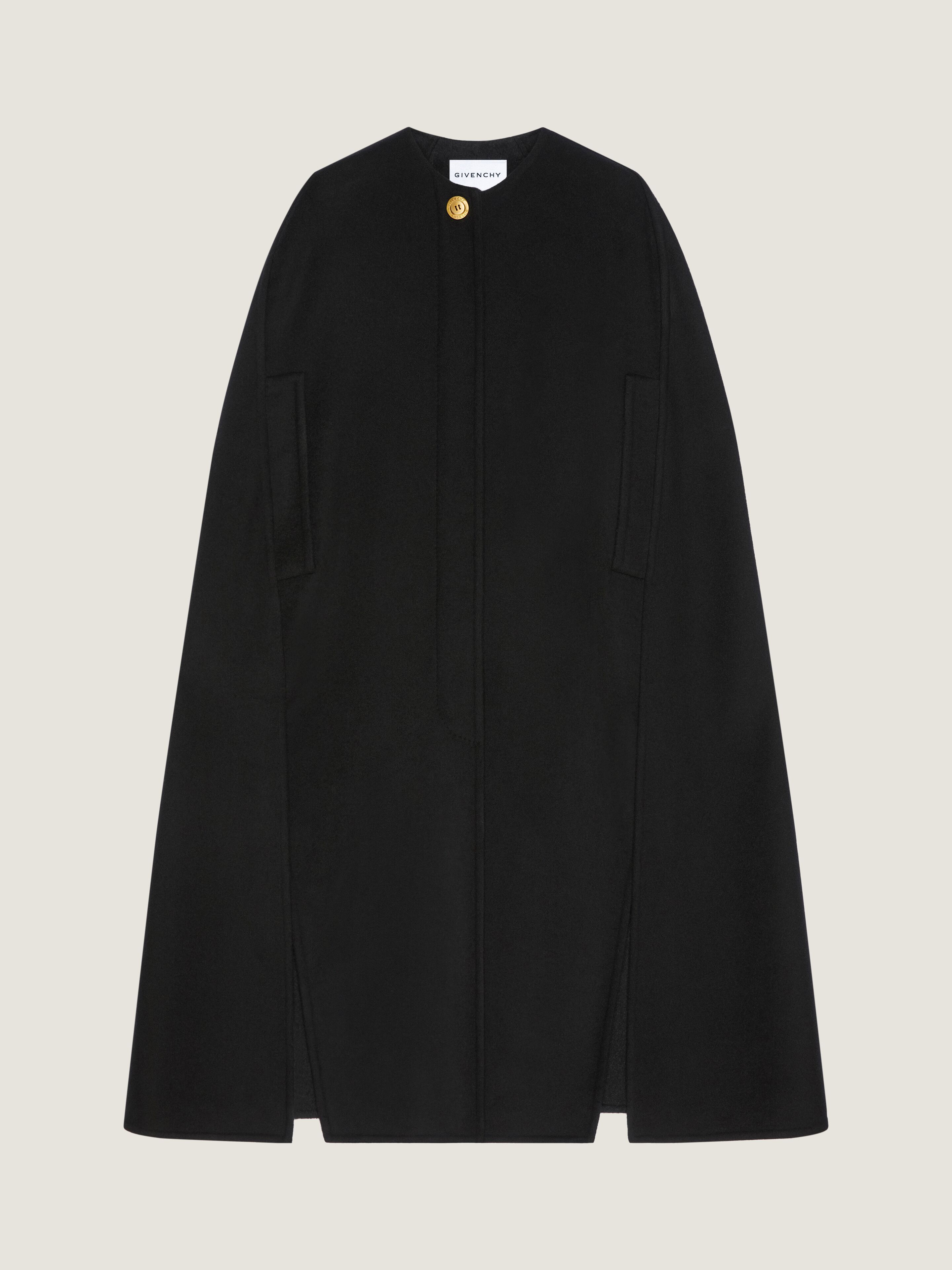 Givenchy Cape En Laine Et Cachemire In Black