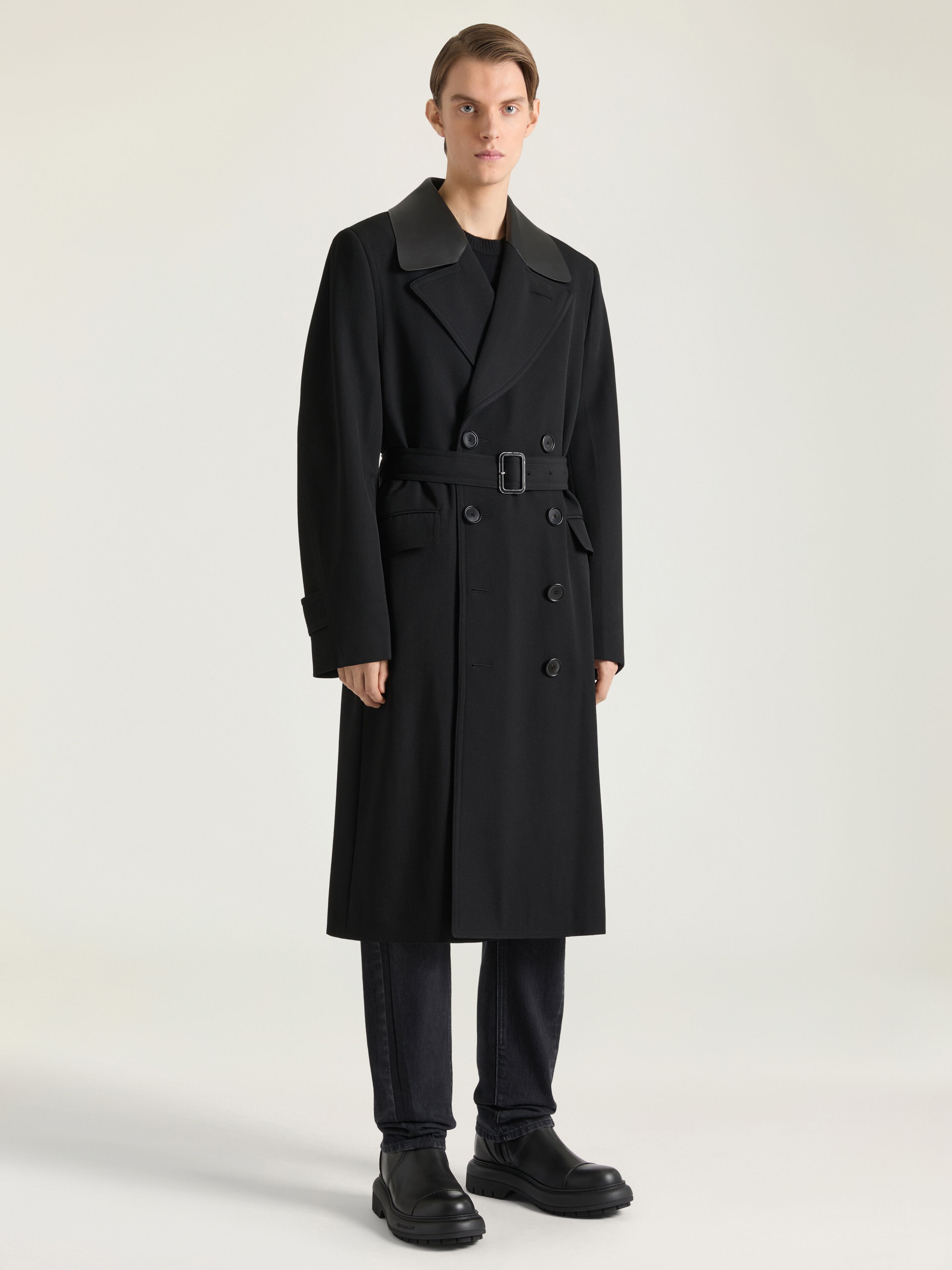 Couture Seam trench coat in wool in - black - BMC09R16N8-001 Couture Seam trench coat in wool in - black - BMC09R16N8-001