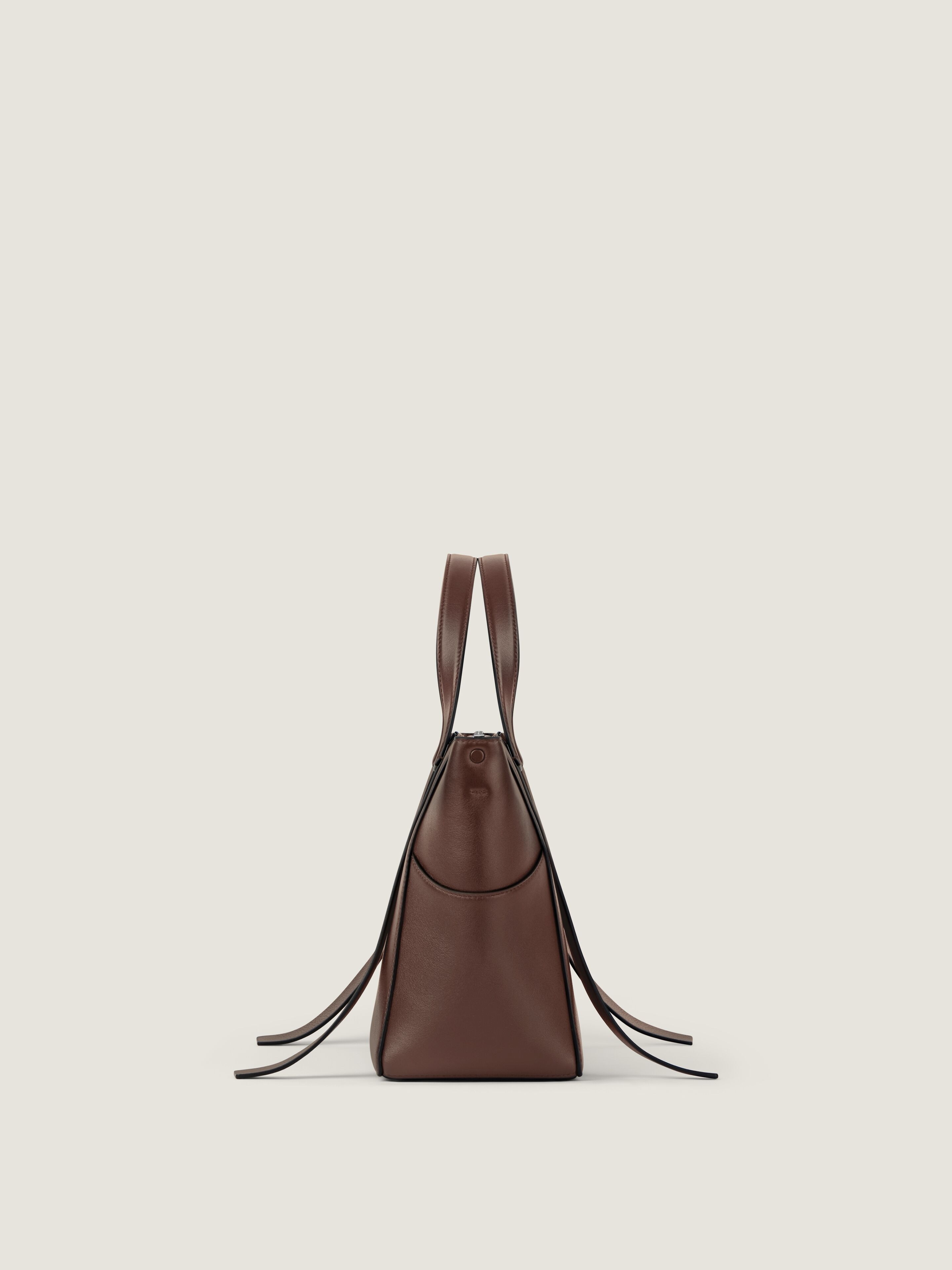 Medium The Snatch bag in grained leather in - dark brown
