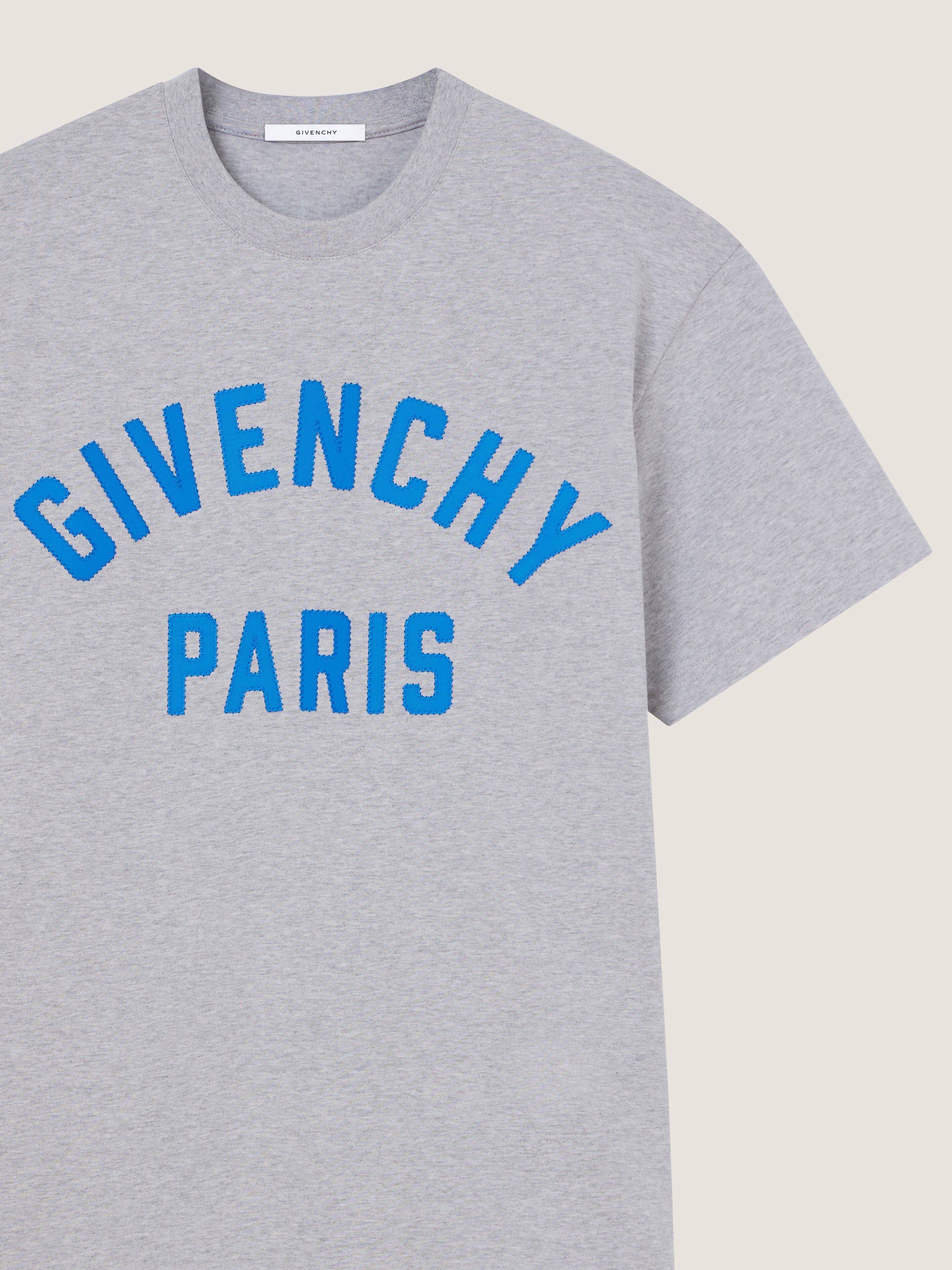 T-shirt in cotton with Givenchy Paris embroidery | Givenchy US
