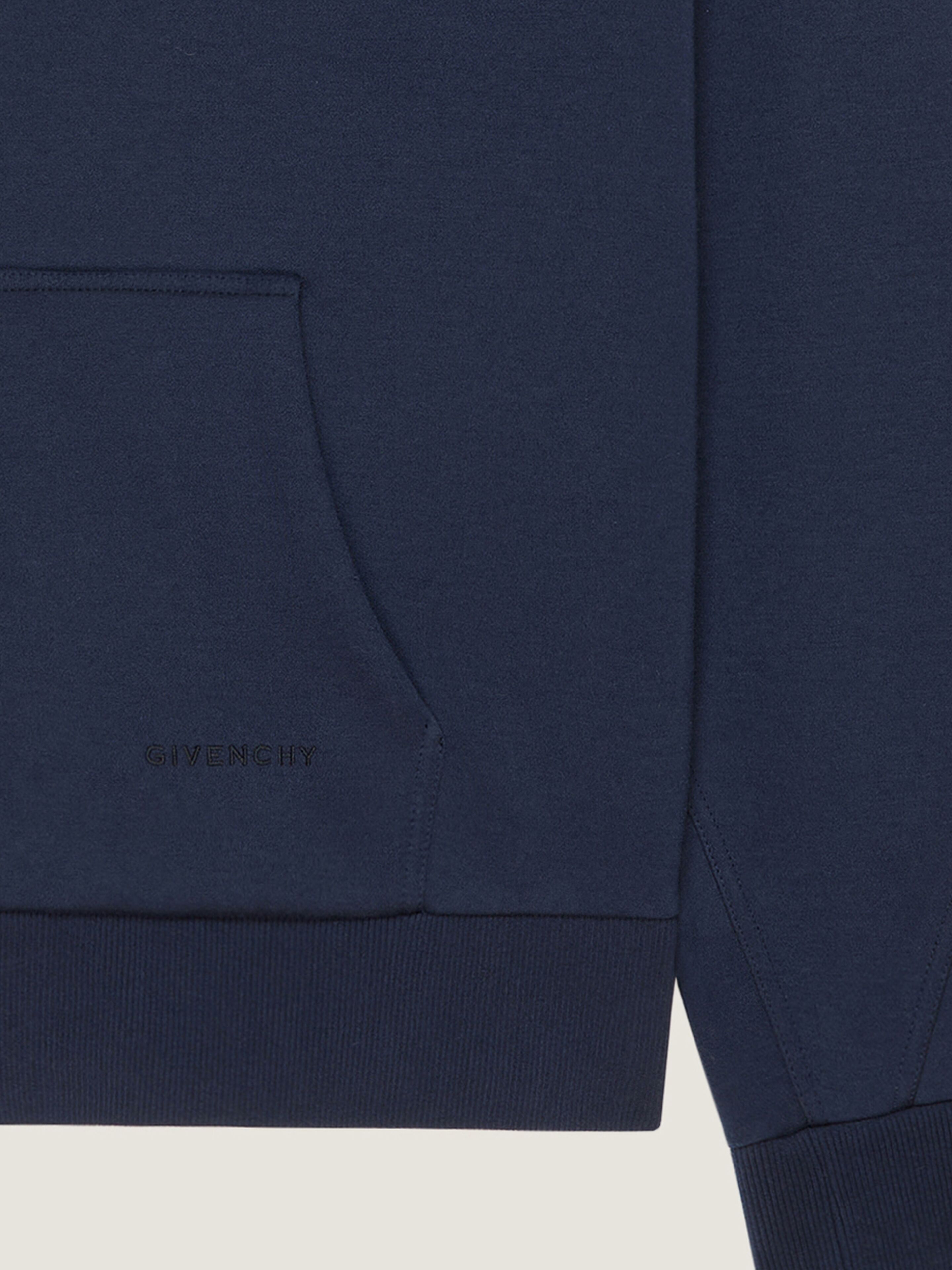 Zipped hoodie in scuba in - navy - BMJ0P5319T-410 | Givenchy US