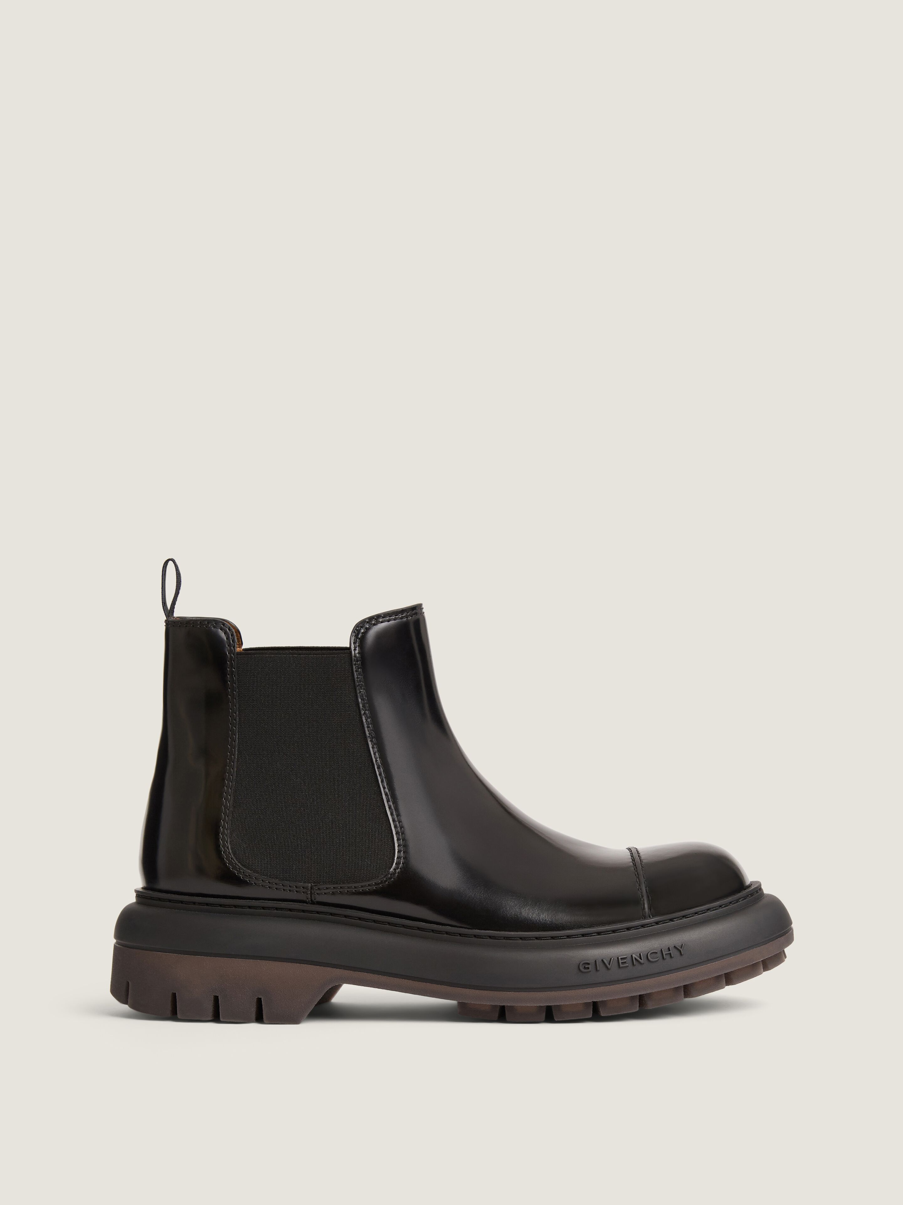 Givenchy Cargo Chelsea Boots In Brushed Leather In Black
