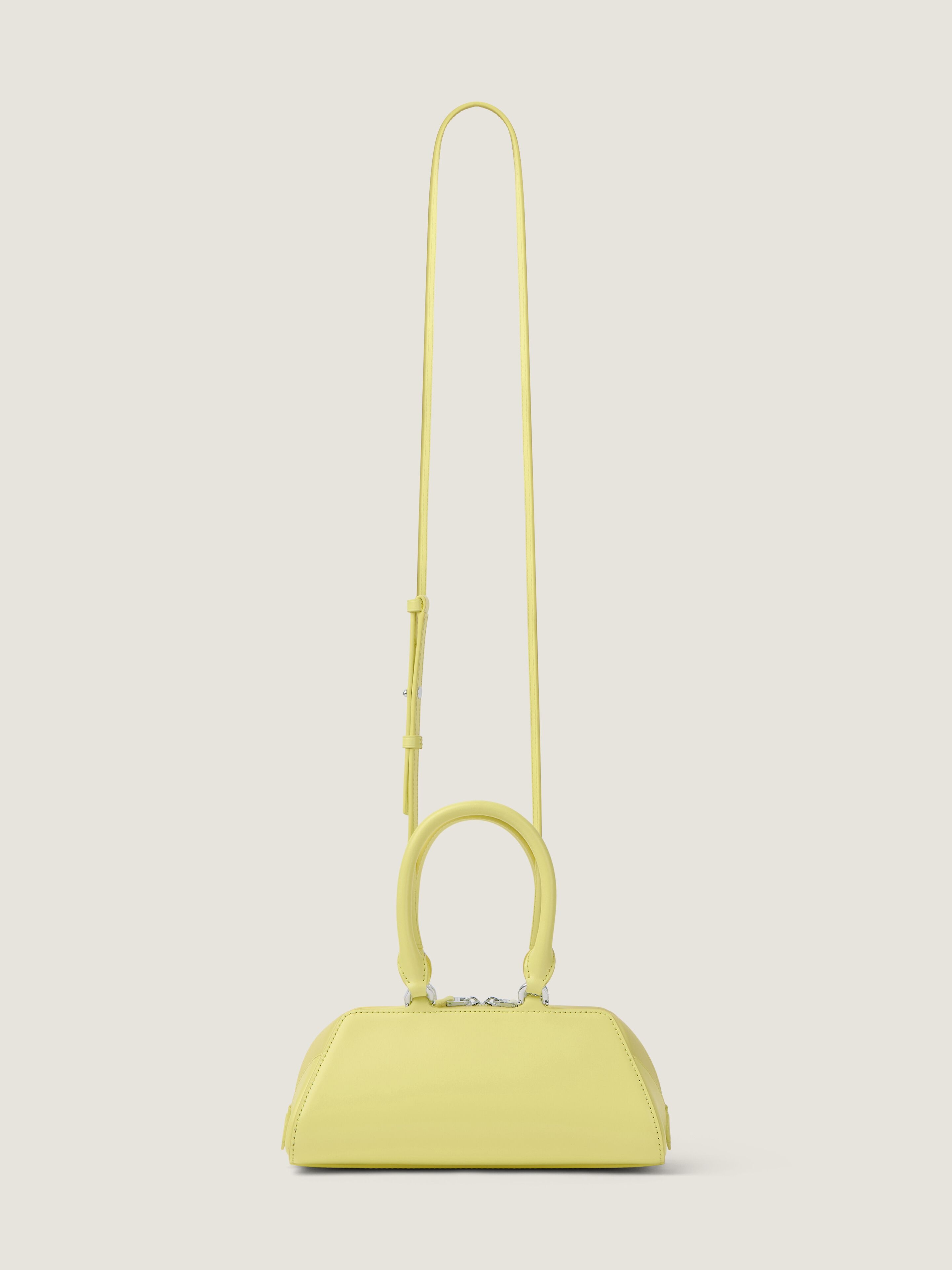 Mini Antigona East-West bag in Box leather in - acid yellow