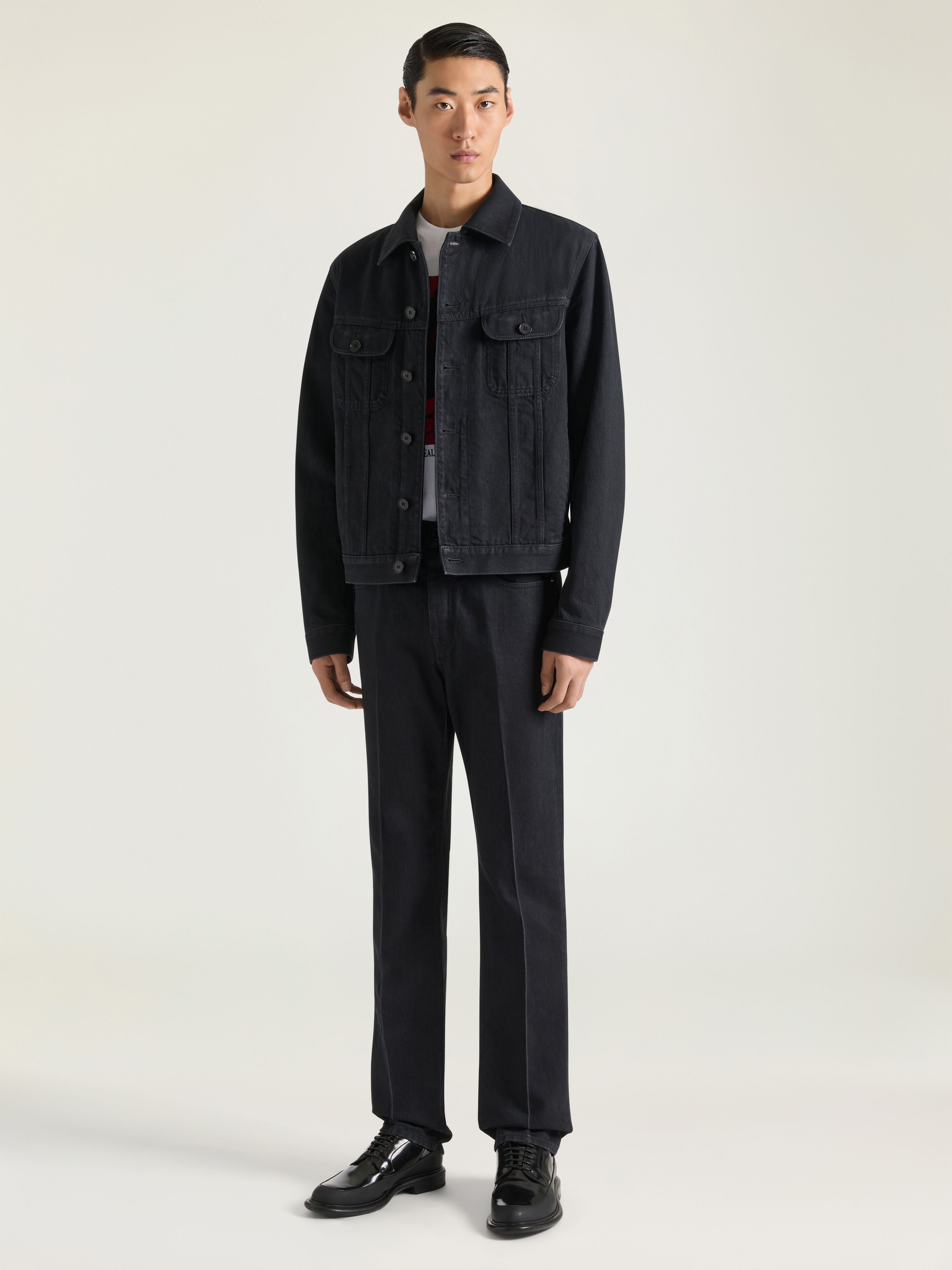 Jacket in black denim in - black | Givenchy