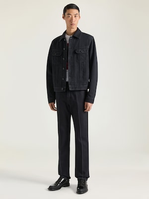 Blouson en denim noir