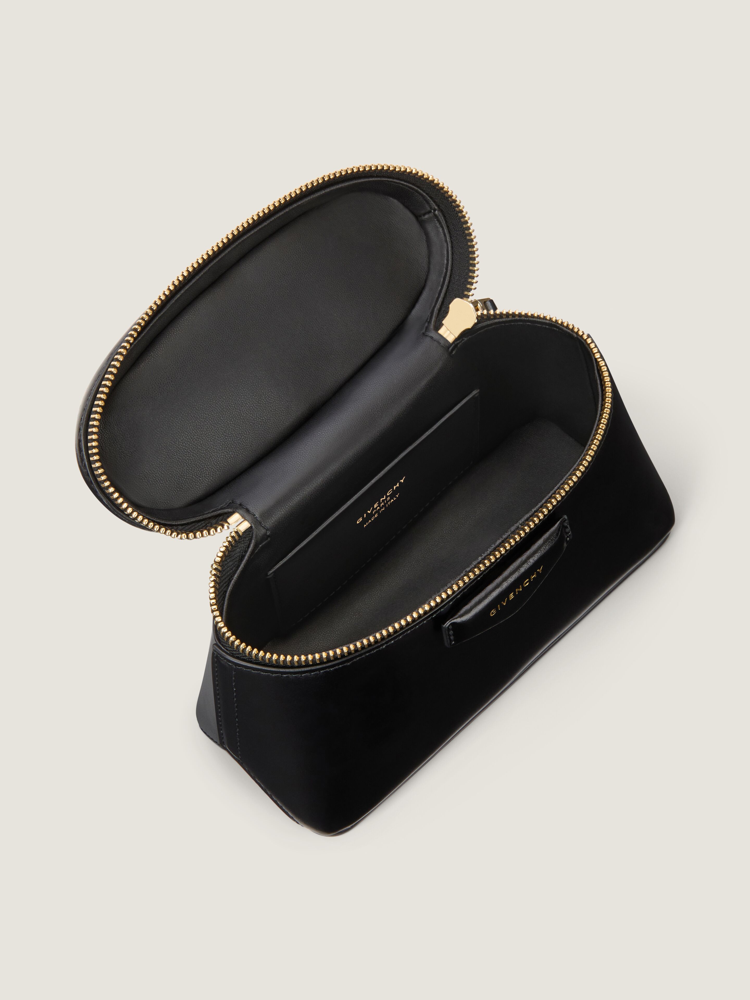 Antigona vanity bag in Box leather with chain in - black | Givenchy US
