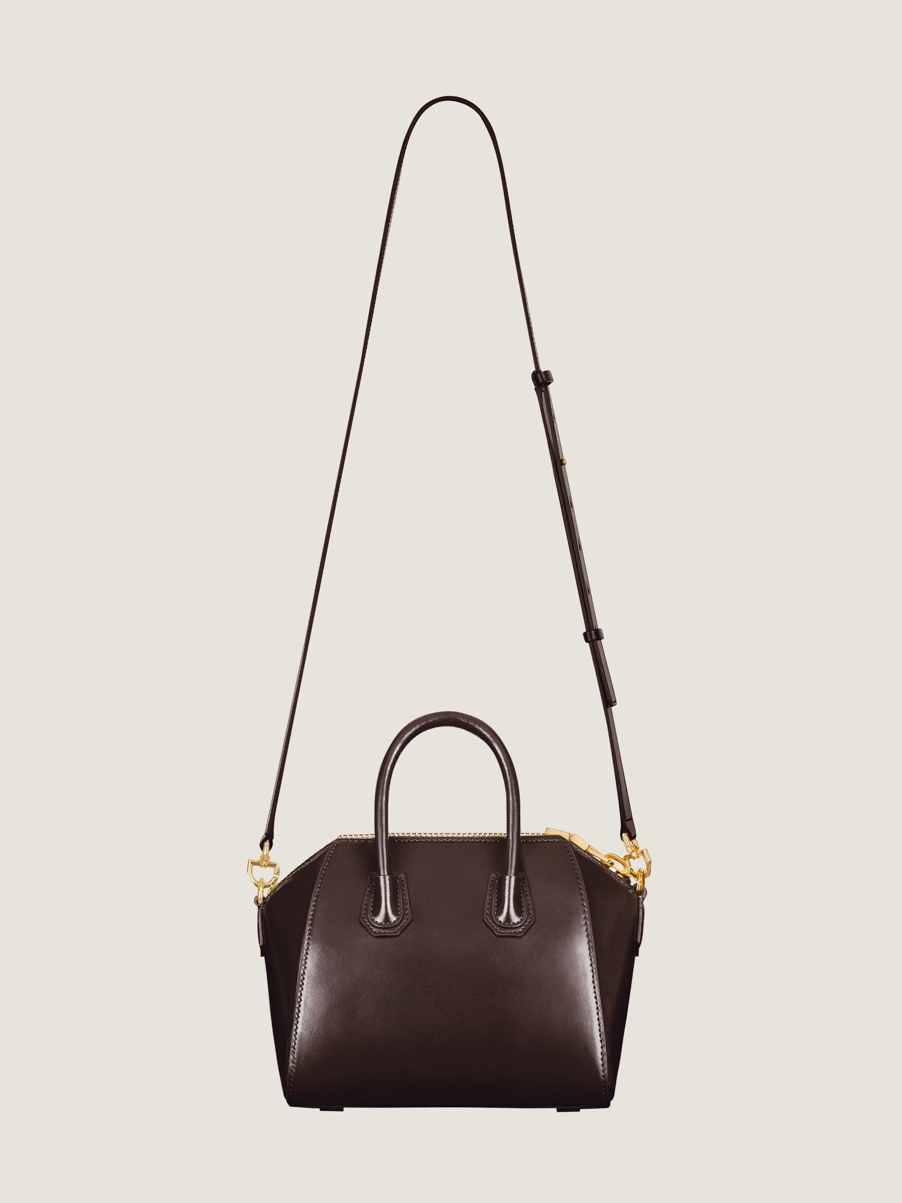 Mini Antigona bag in Box leather in - ebony brown | Givenchy ES