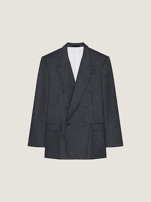 Veste double boutonnage en flanelle