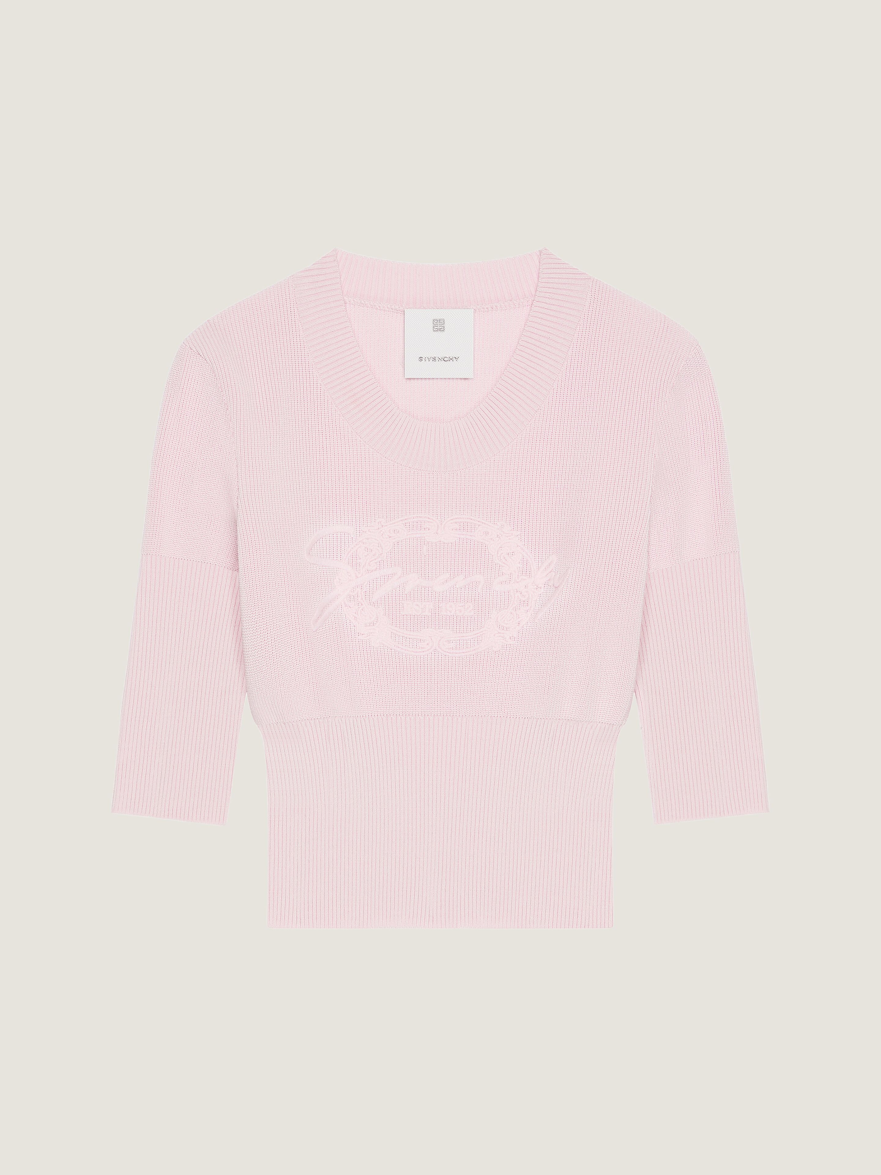 Slim fit sweater in knit with GIVENCHY medallion in - baby
