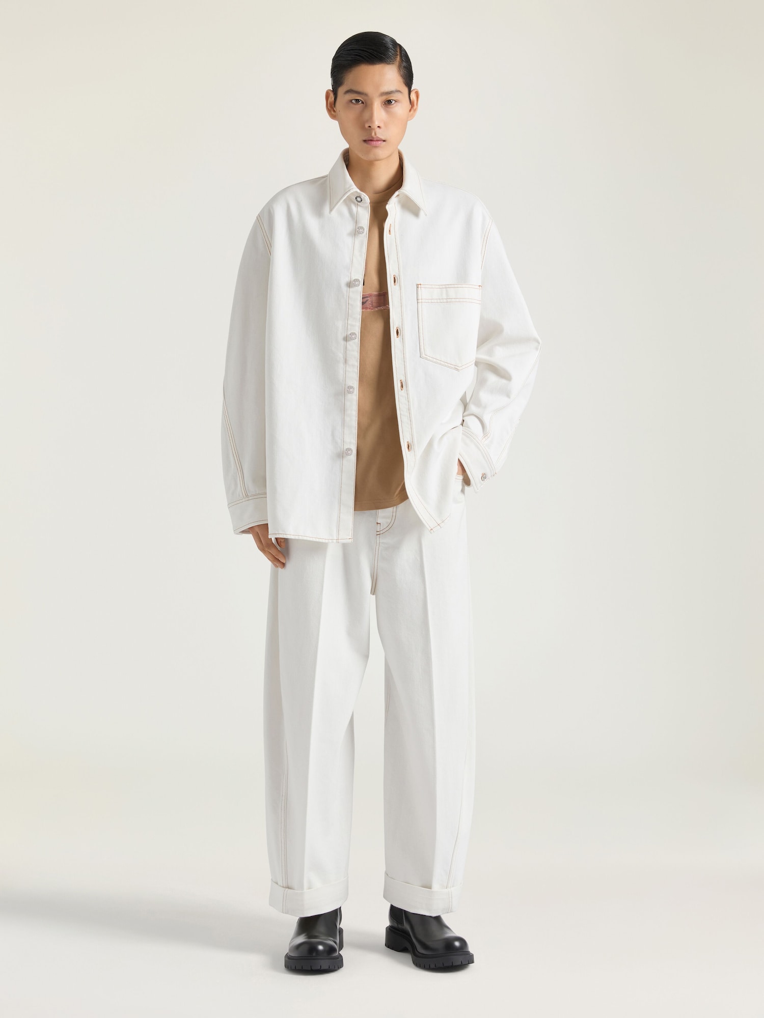 givenchy white dress shirt Givenchy logo-embroidered Cotton Shirt | White