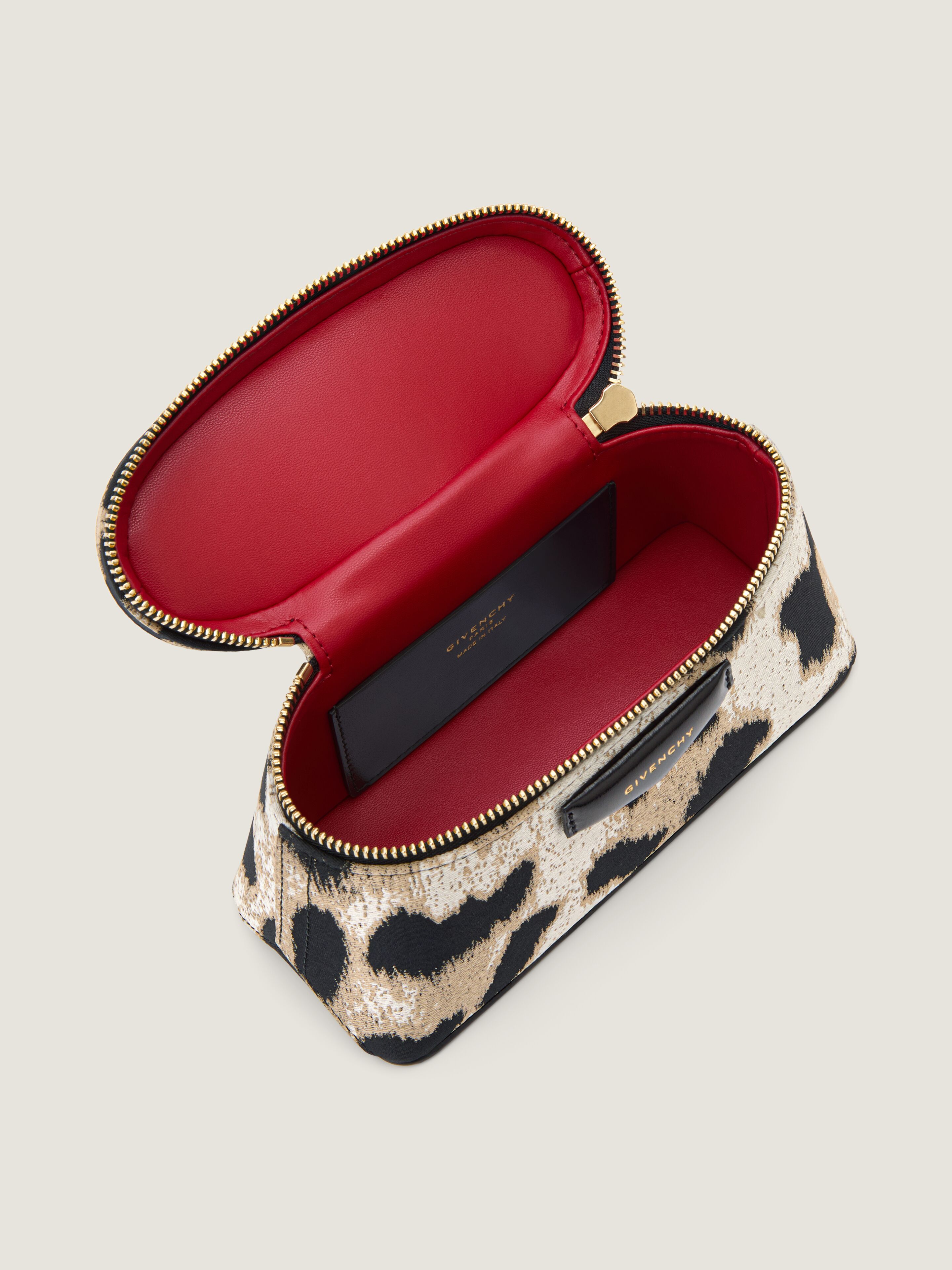 Antigona vanity bag in leopard jacquard with chain | Givenchy US