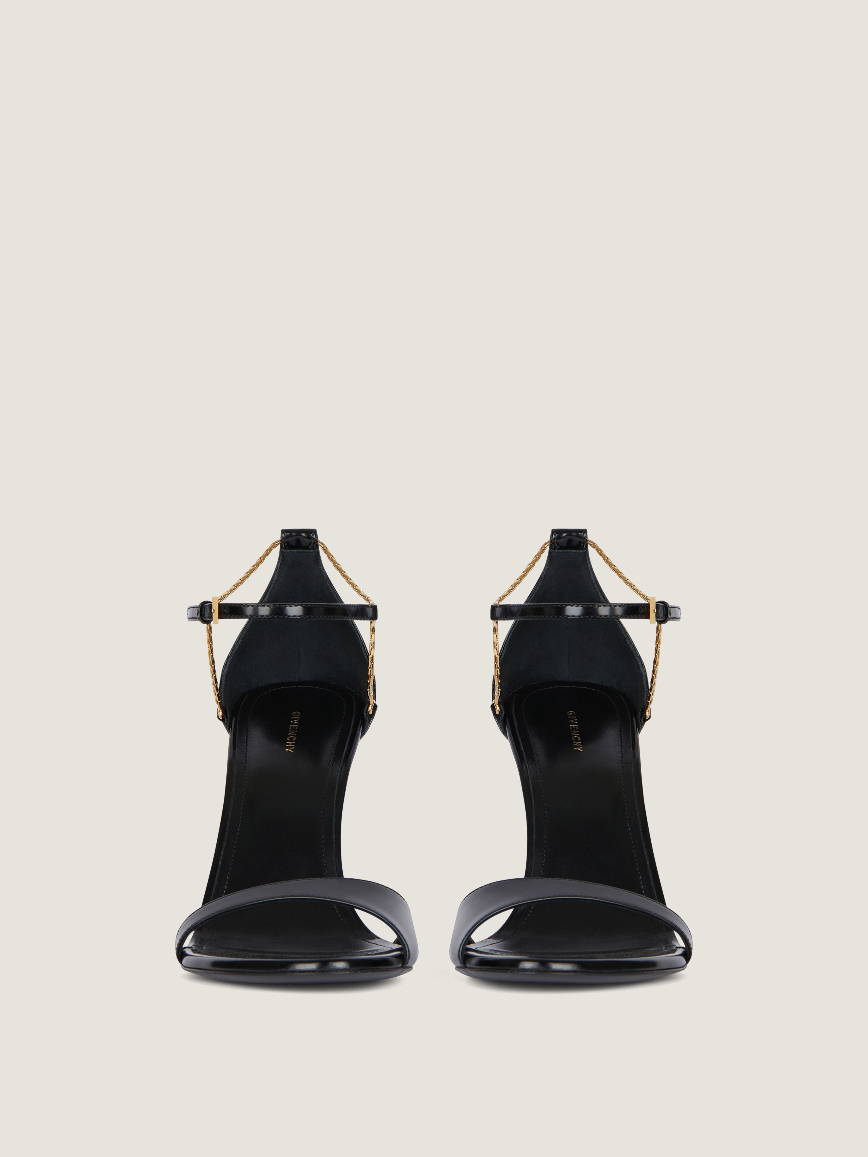 サンダル・ミュール GIVENCHY 4G LIQUID 95 SANDALS IN BLACK LEATHER 4G Liquid 95 sandals in black - Givenchy | Mytheresa